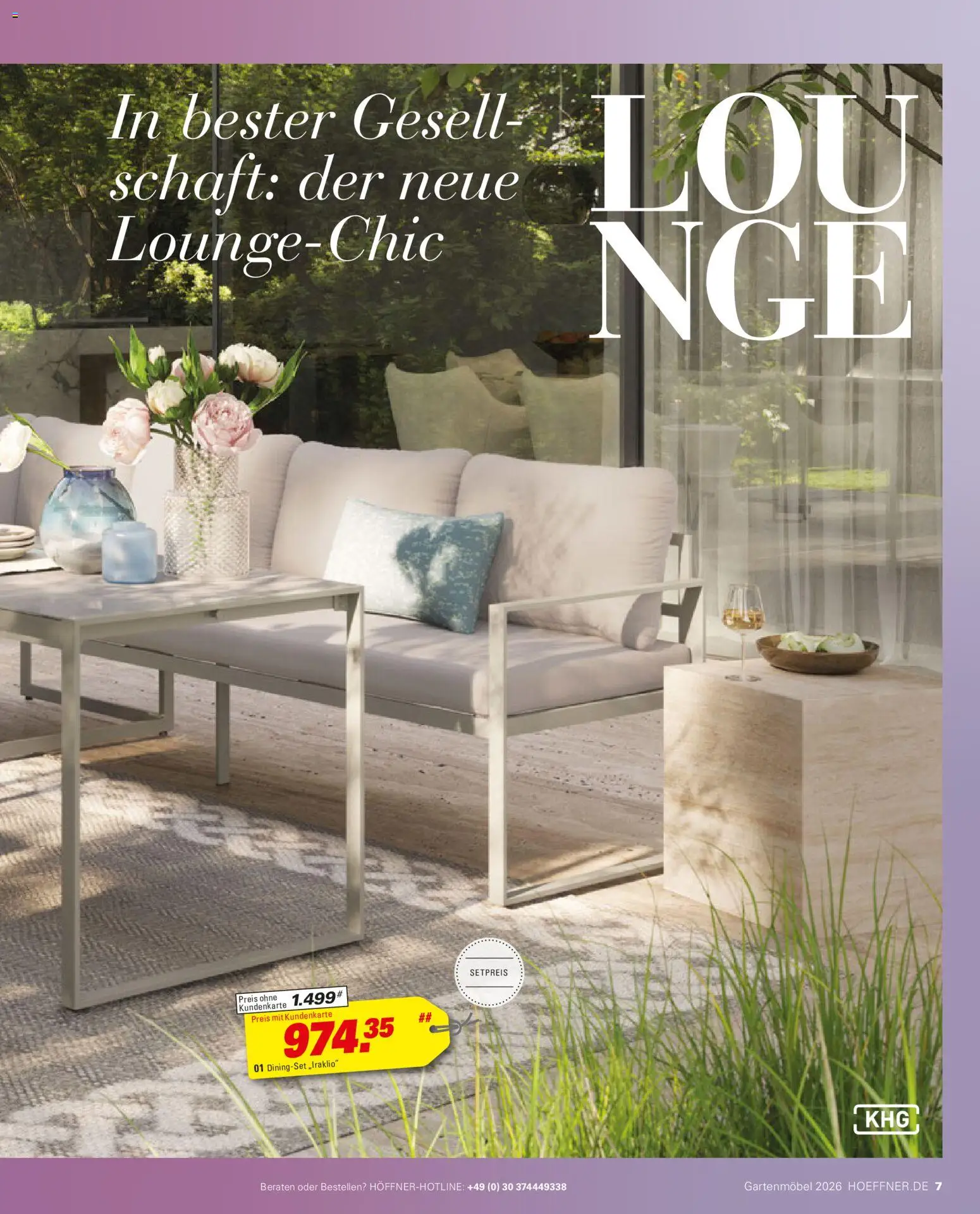 Höffner Prospekt Gartenmöbel – gültig ab 27.03.2026 | Seite: 7 | Produkte: Gartenmöbel