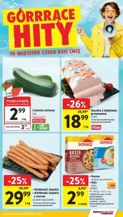 Intermarche Gazetka od 17.07.2025 | Strona: 3 | Produkty: Karta, Kasza, Kiełbaski, Cukinia