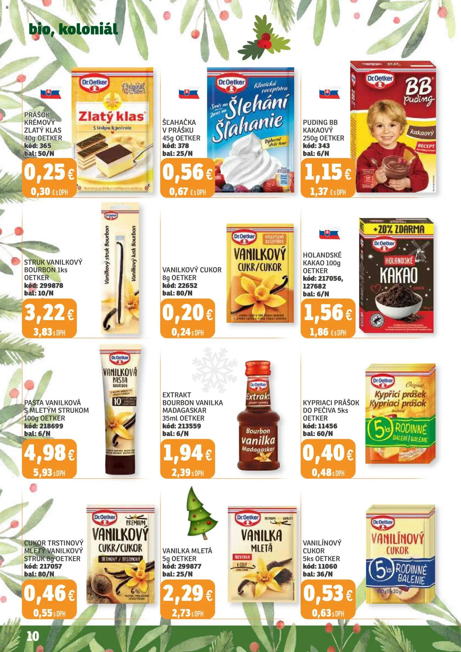 Nové Labaš akcie – leták je platný od 28.11.2025 | Strana: 10 | Produkty: Vanilkový cukor, Puding, Šľahačka, Kakao