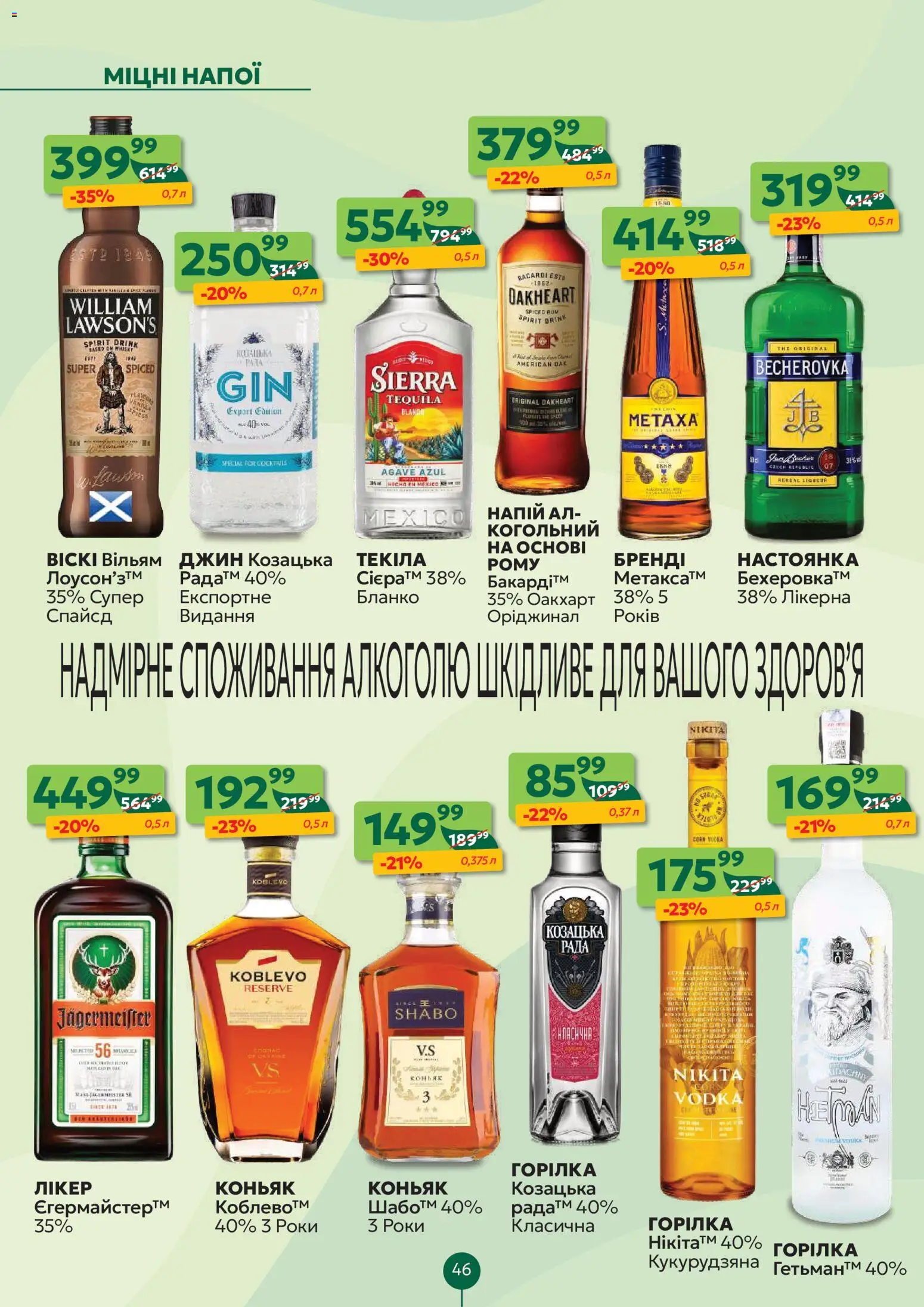 Близенько Kаталог - дійснийкції з 26.01.2026 | Сторінка: 46 | Товари: Джин, Напій, Коньяк