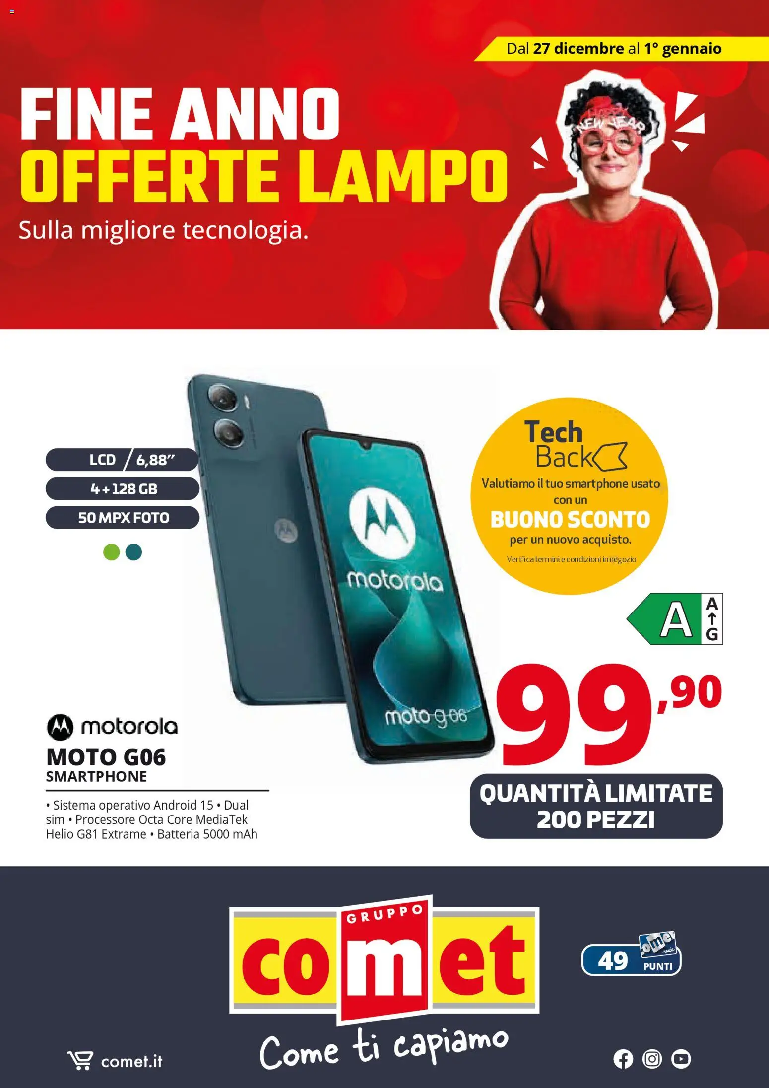Volantino Comet del 27.12.2025 | Pagina: 8 | Prodotti: Smartphone, Batteria