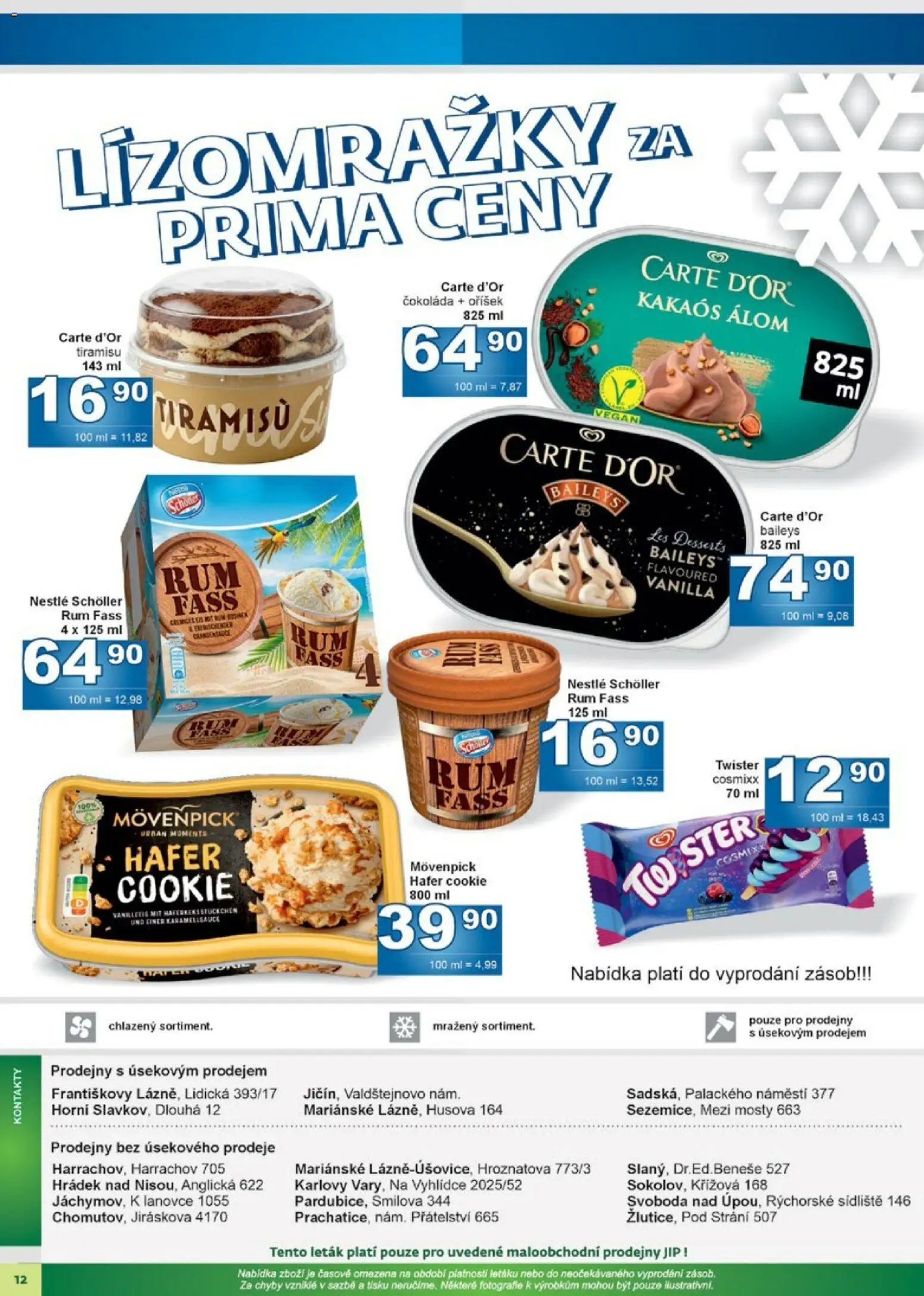 Jip leták od 08.04.2026 | Strana: 12 | Produkty: Vegan, Tiramisu, Čokoláda, Baileys