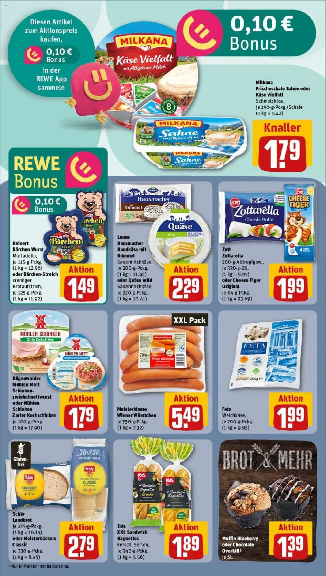 Rewe prospekt Marburg	 – gültig ab 28.09.2025 | Seite: 14 | Produkte: Milkana, Baguette, Schinken, Sahne