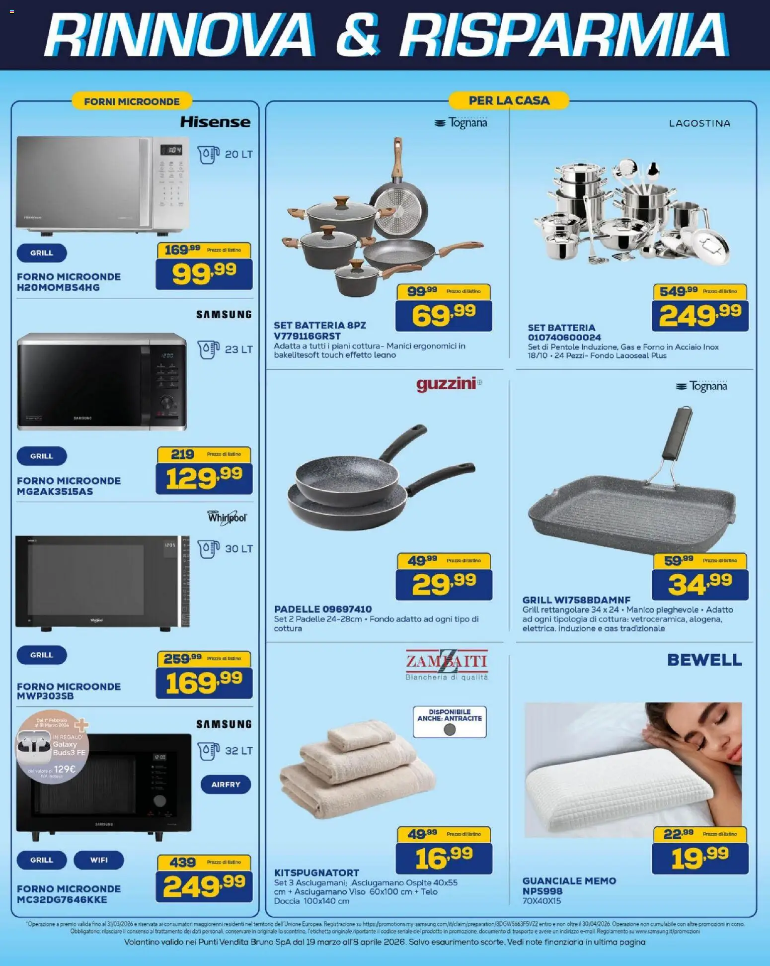 Volantino BRUNO del 19.03.2026 | Pagina: 31 | Prodotti: Microonde, Forno, Guanciale, Samsung