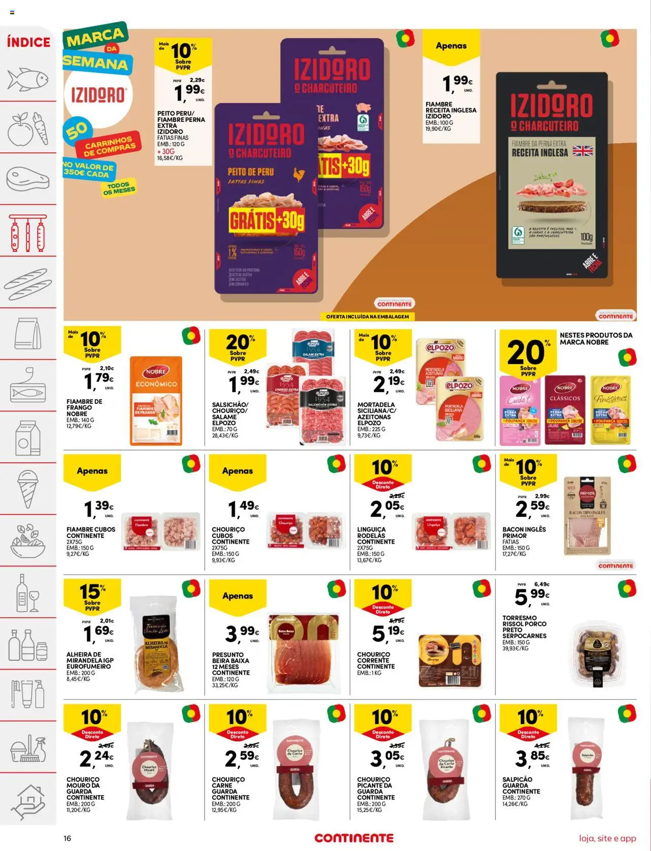 Continente folheto │ válido de 03.06.2025 | Página: 16 | Produtos: Mortadela, Frango, Salame, Proteina