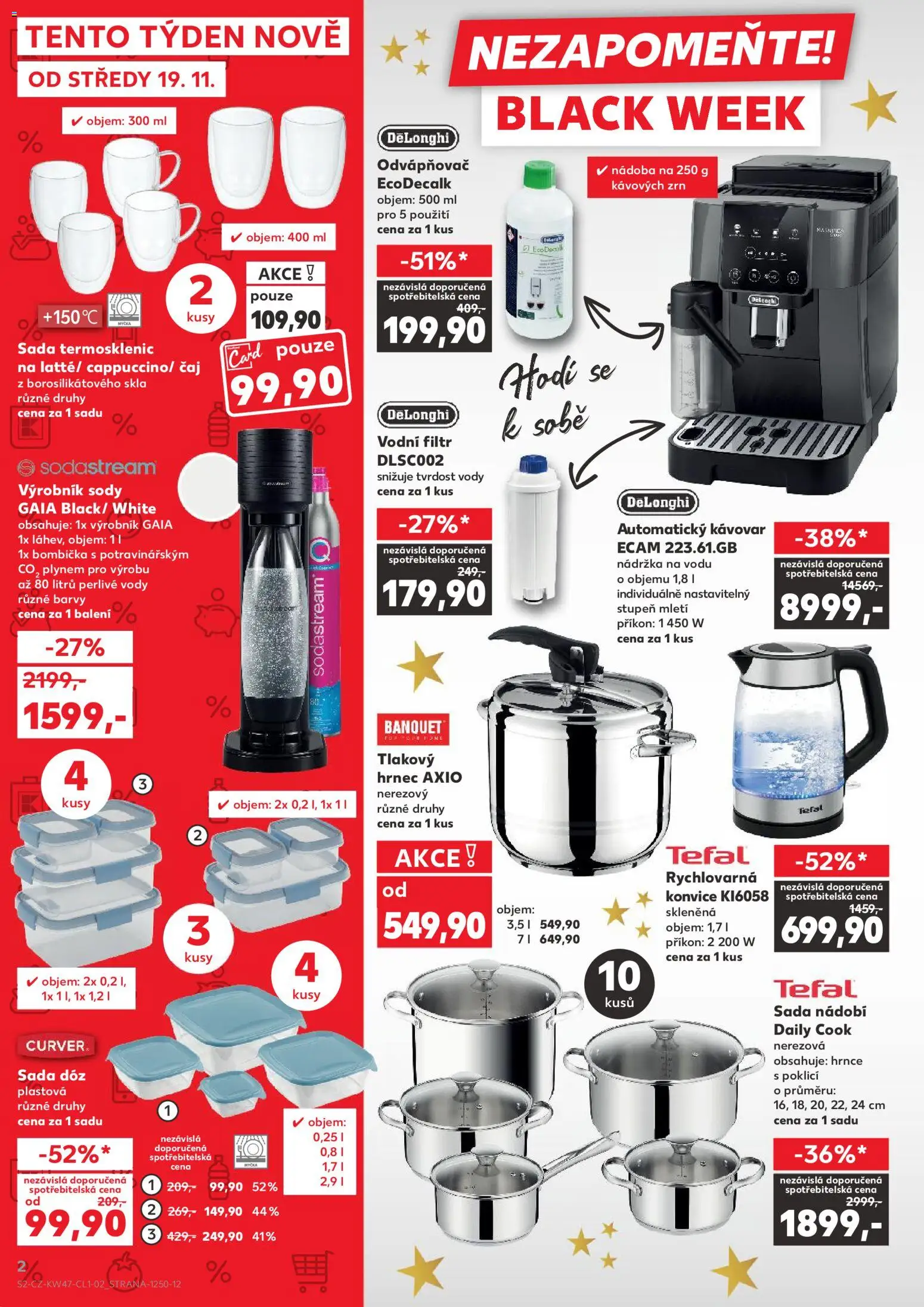 Kaufland leták - Plzeň Bory od 19.11.2025 | Strana: 2 | Produkty: Tlakový hrnec, Nádobí, Sada nádobí, Sodastream