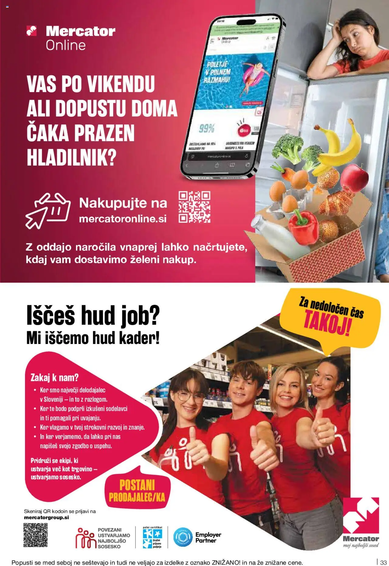 Mercator katalog │ velja od 21.08.2025 | Stran: 33 | Izdelki: Hladilnik