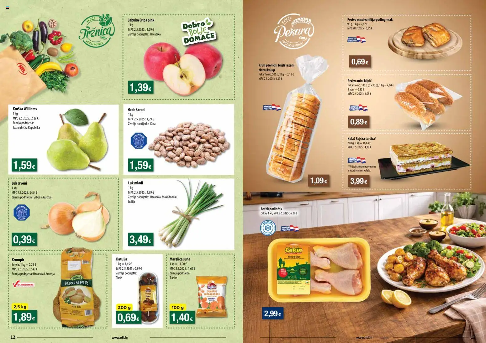 NTL katalog | vrijedi od 25.03.2026 | Stranica: 7 | Proizvodi: Grah, Krumpir, Kruška, Pecivo