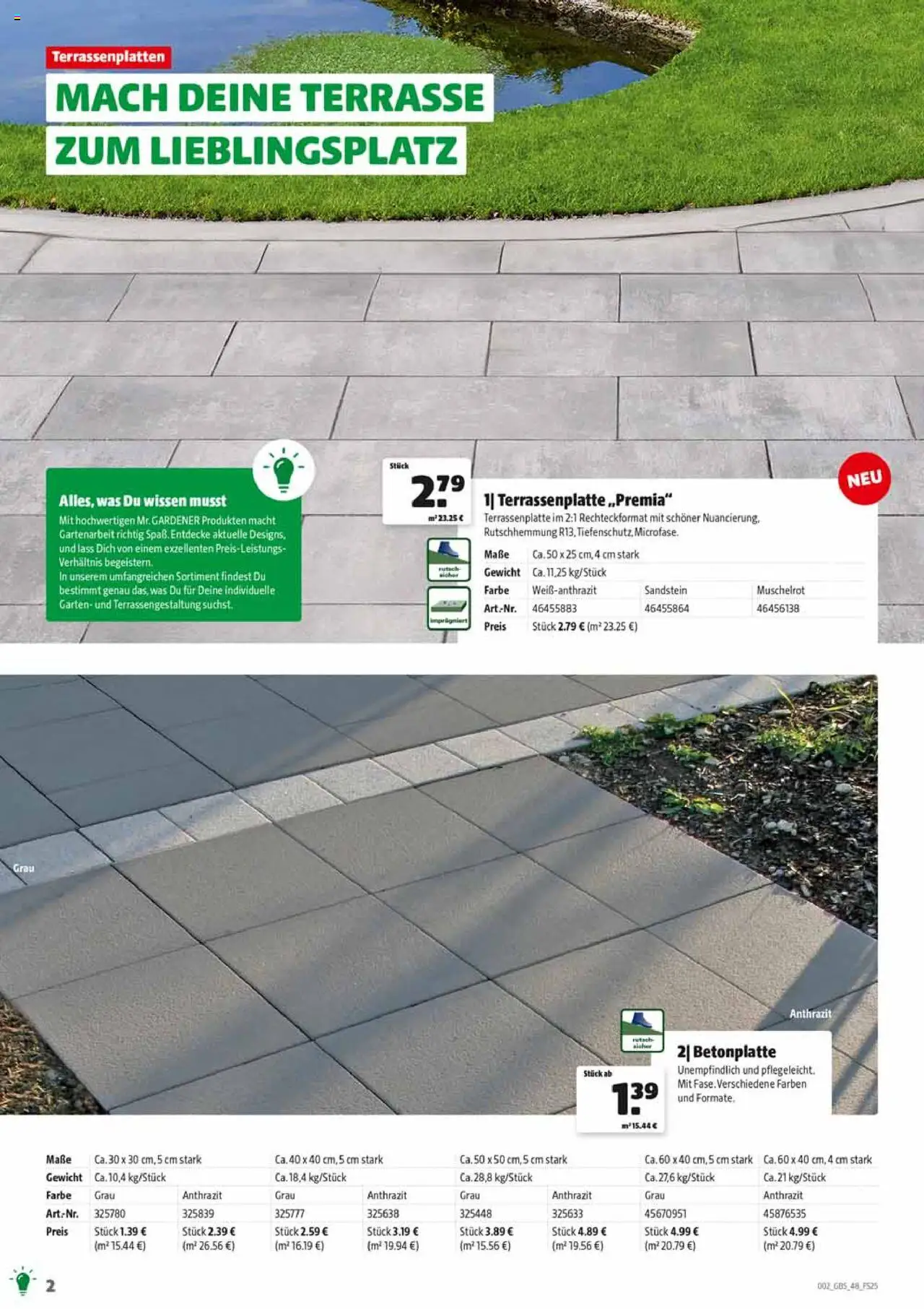 HERKULES Gartenbaustoffe - gültig ab dem 28.07.2025 | Seite: 2 | Produkte: Gewicht