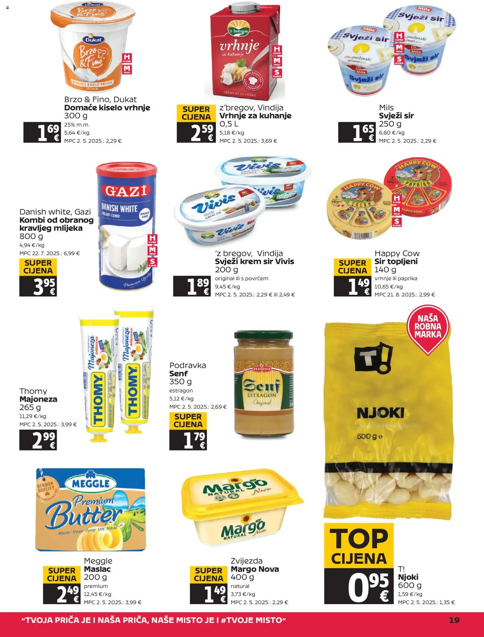 Tommy katalog | vrijedi od 13.11.2025 | Stranica: 19 | Proizvodi: Sir, Podravka, Njoki, Senf