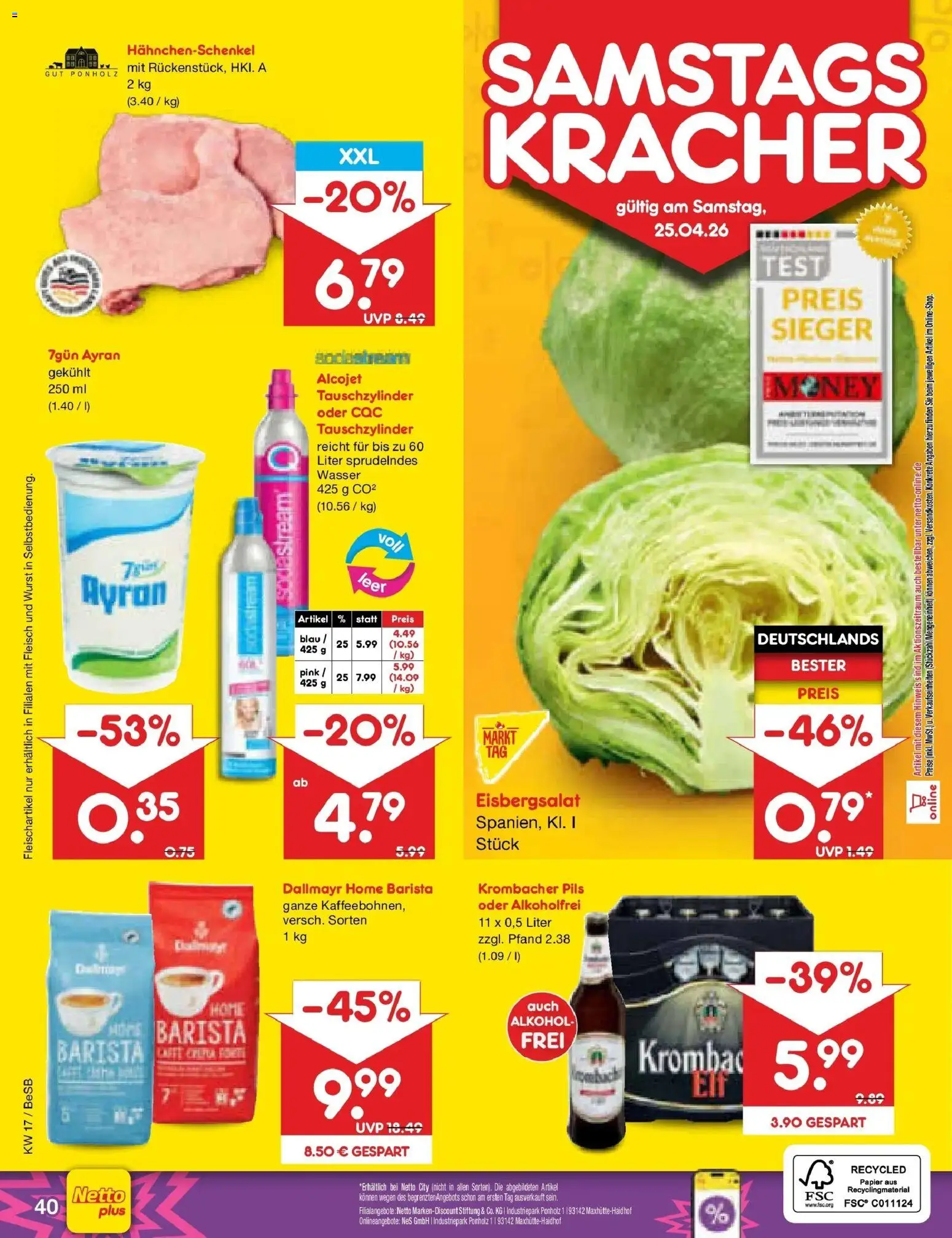 Netto Marken-Discount Prospekt Kremmen	 – gültig ab 20.04.2026 | Seite: 56 | Produkte: Pils, Dallmayr, Wurst, Fleisch