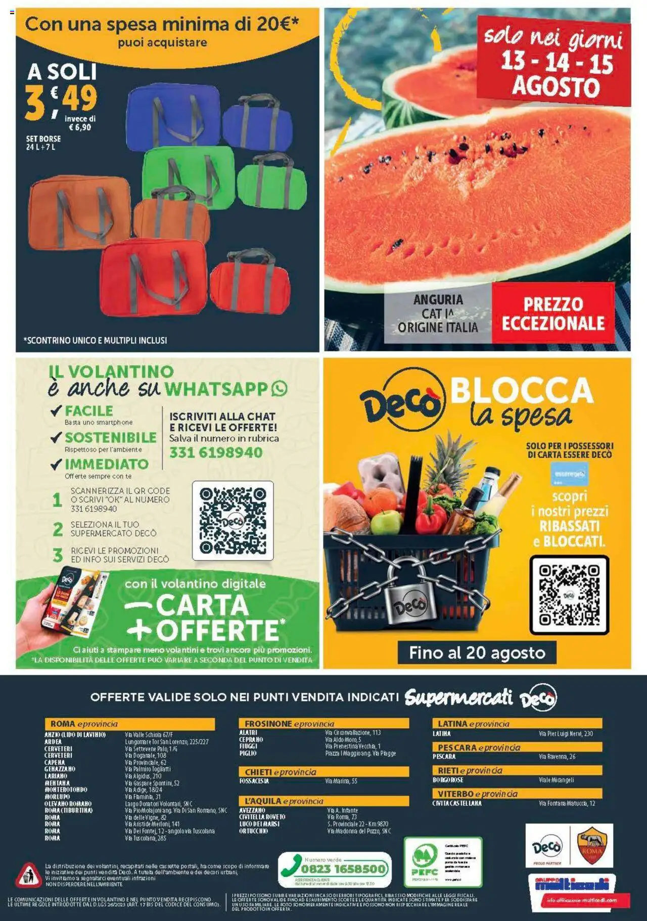 Volantino Decò del 08.08.2025 | Pagina: 20 | Prodotti: Tè, Anguria, Smartphone
