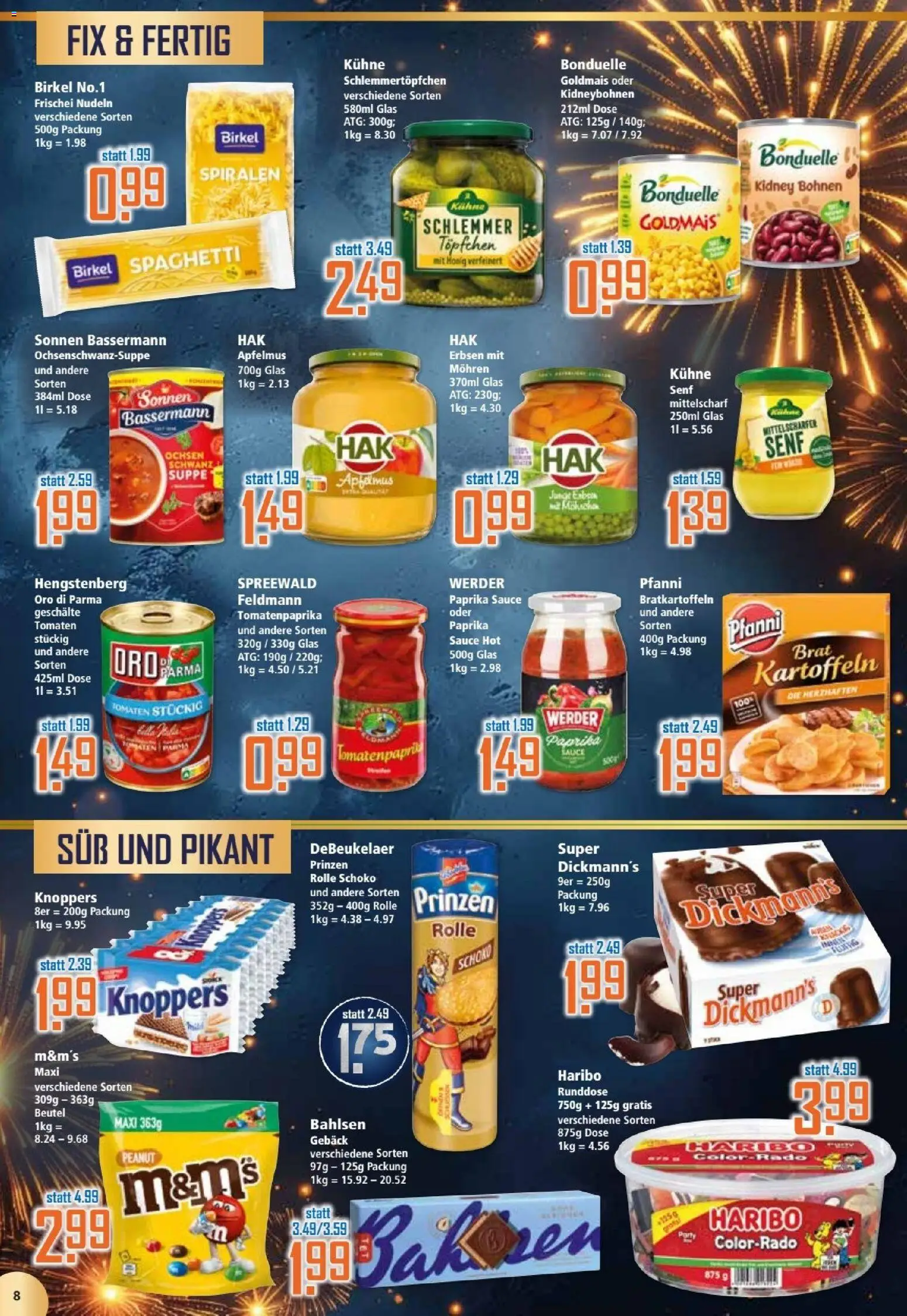 Klaas & Kock Prospekt – gültig ab 29.12.2025 | Seite: 8 | Produkte: Haribo, Mohren, Knoppers, Erbsen