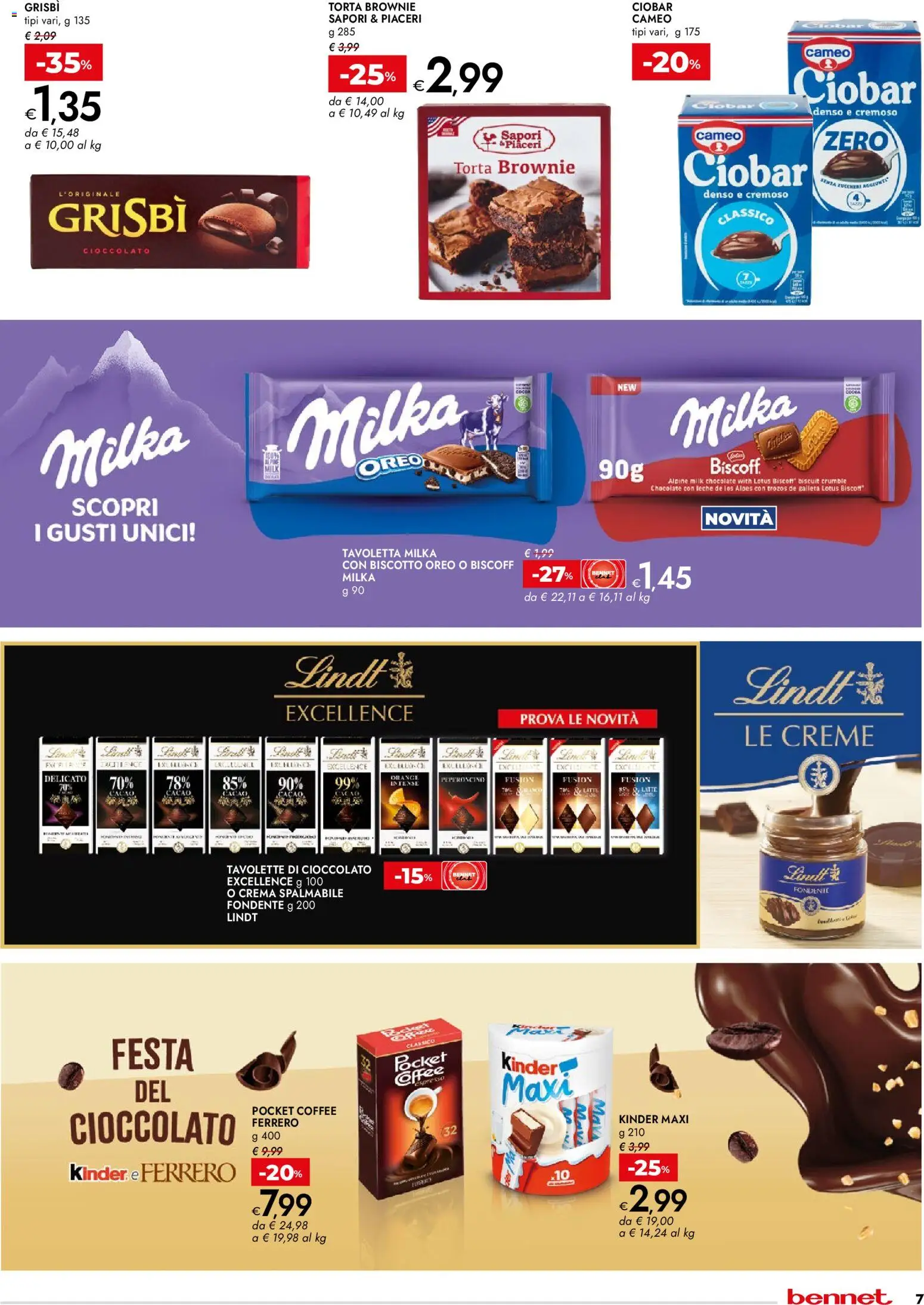 Volantino bennet del 30.10.2025 | Pagina: 7 | Prodotti: Crema, Cioccolato, Latte, Torta