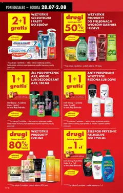Biedronka gazetka od 28.07.2025 | Strona: 18 | Produkty: Prysznic, Krem, Finish, Tonik