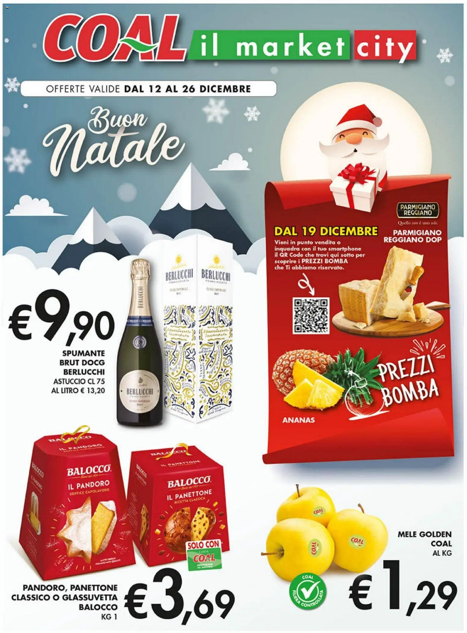 Volantino Coal del 12.12.2025 | Pagina: 1 | Prodotti: Pandoro, Panettone, Smartphone, Spumante
