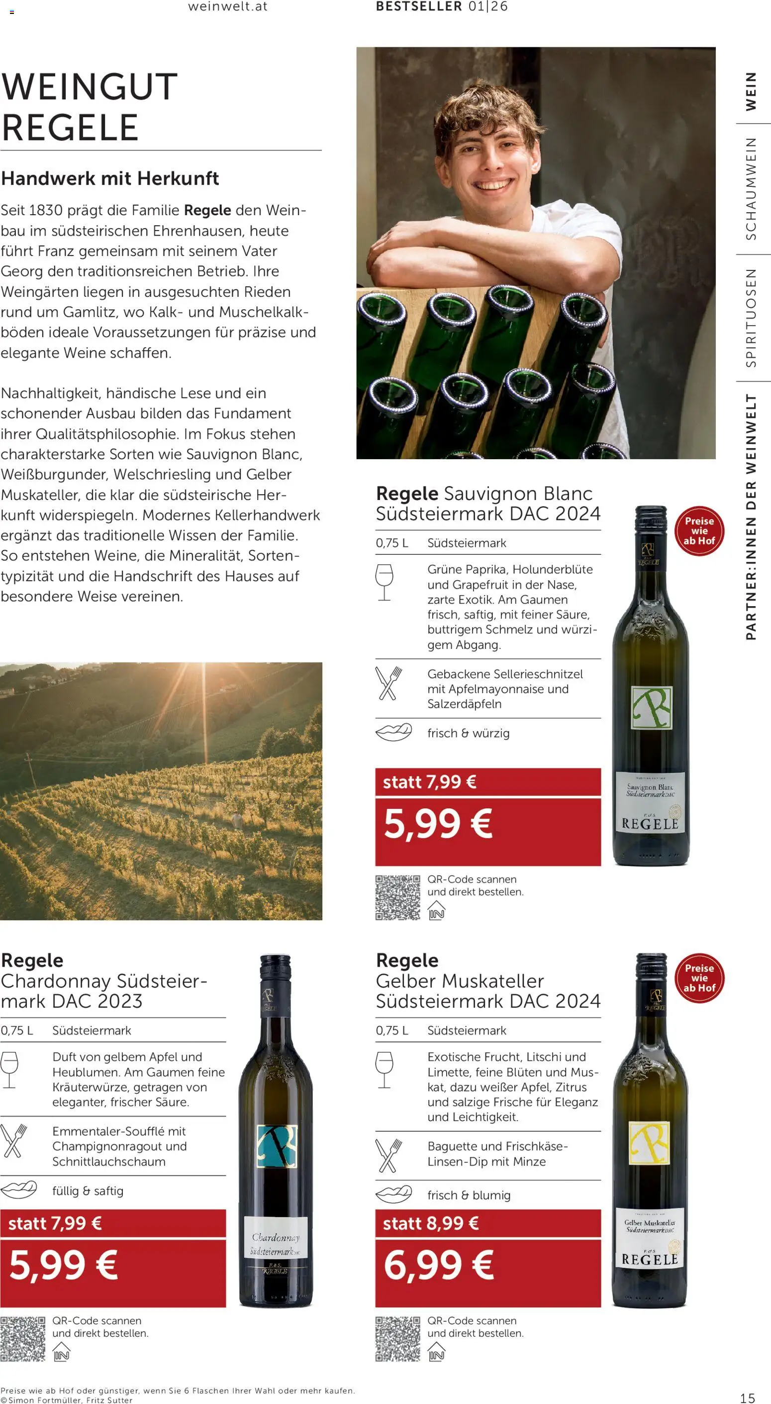 Interspar Wein Welt gültig ab 08.01.2026 | Seite: 15 | Produkte: Grapefruit, Jääkaappipakastin, Wein, Äpfel