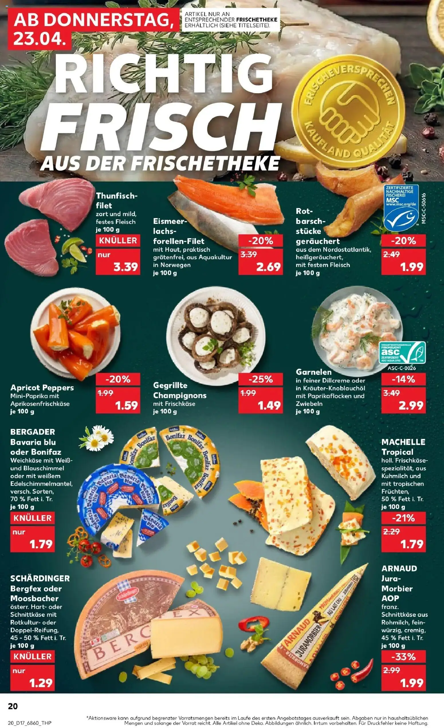 Kaufland Prospekt Bad Kreuznach	 – gültig ab 23.04.2026 | Seite: 20 | Produkte: Thunfisch, Lachs, Zwiebeln, Fleisch
