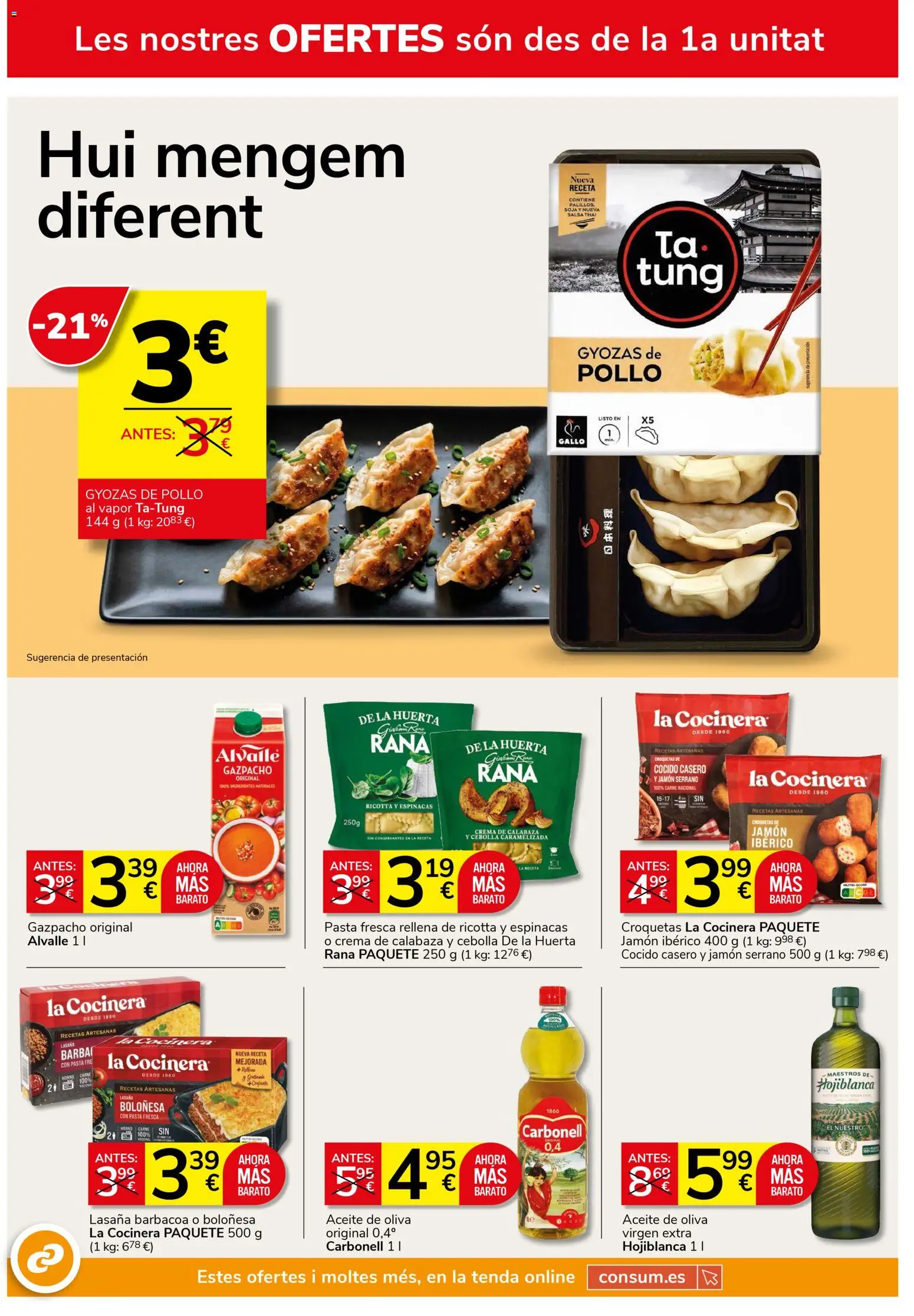 Consum folleto │ válido desde el 23.04.2026 | Página: 6 | Productos: Πράσινο τσάι, Jamón ibérico, Pasta, Παγωμένο τσάι