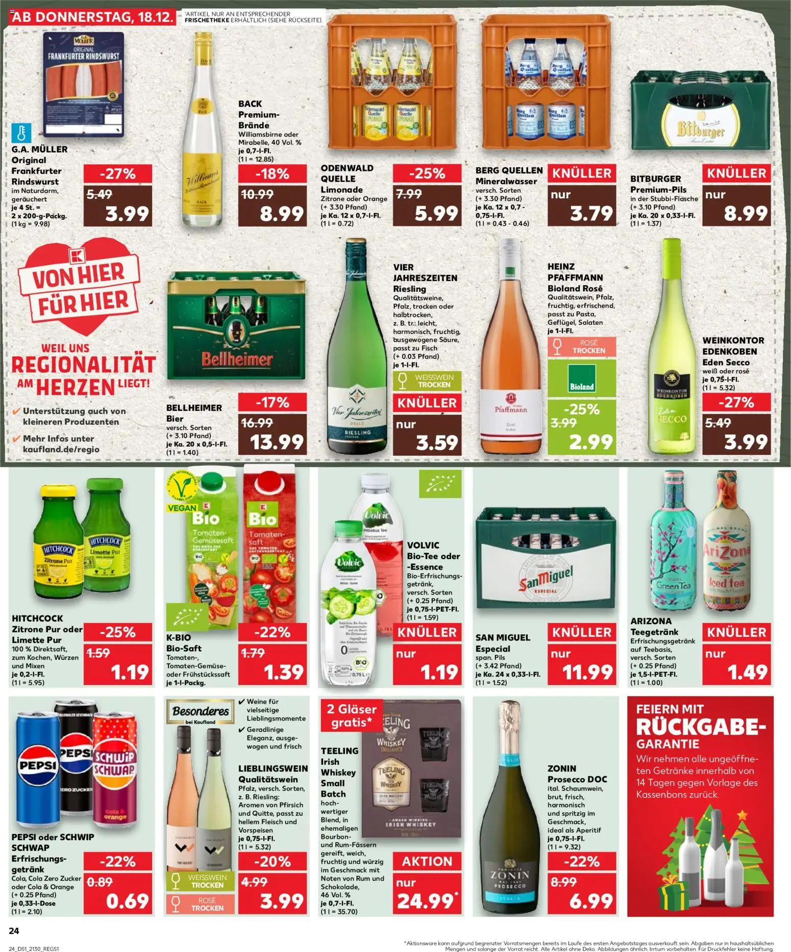 Kaufland prospekt Speyer	 – gültig ab 21.12.2025 | Seite: 24 | Produkte: Bier, Weißwein, Pepsi, Fleisch