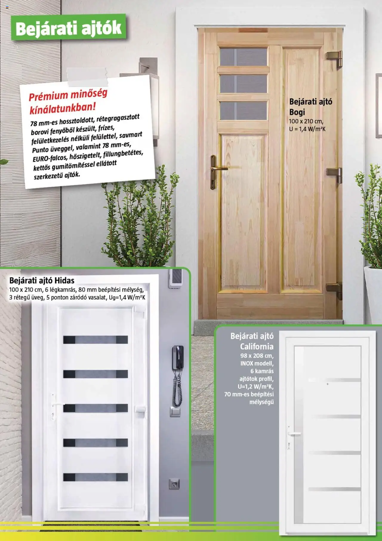 Bauhaus akciós ujság - amely érvényes a következő dátumtól: 16.06.2025 | Oldal: 9 | Termékek: Bejárati ajtó, Ajtók