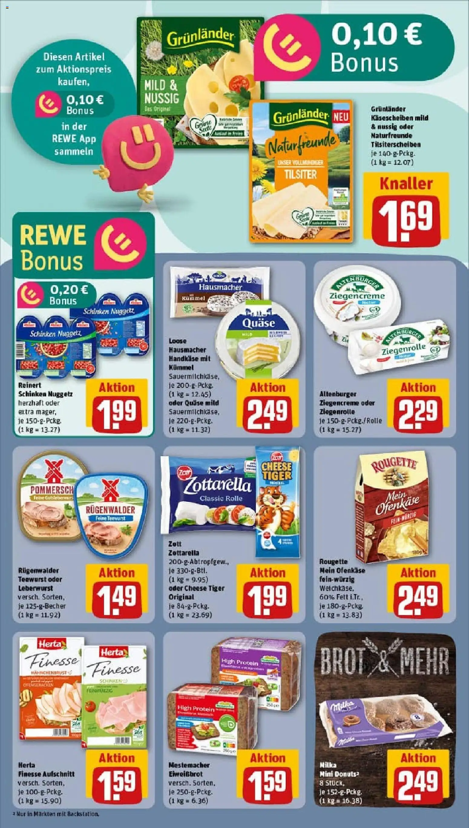 Rewe prospekt Bad Driburg	 – gültig ab 26.10.2025 | Seite: 14 | Produkte: Mozzarella, Milka, Grunlander, Brot