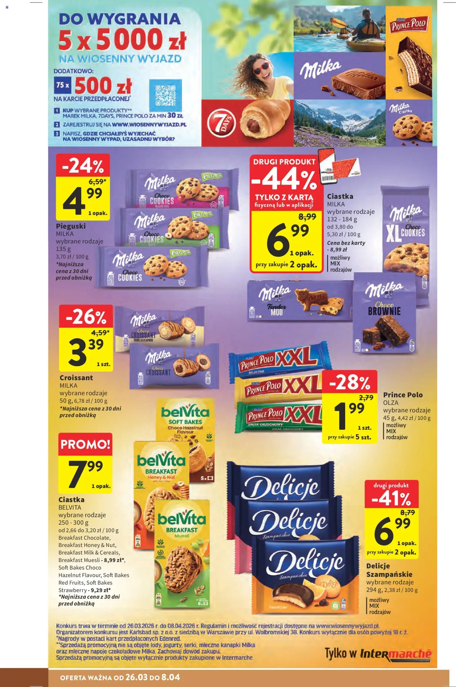 Intermarche gazetka od 26.03.2026 | Strona: 31 | Produkty: Belvita, Prince polo xxl, Milka, Ciastka