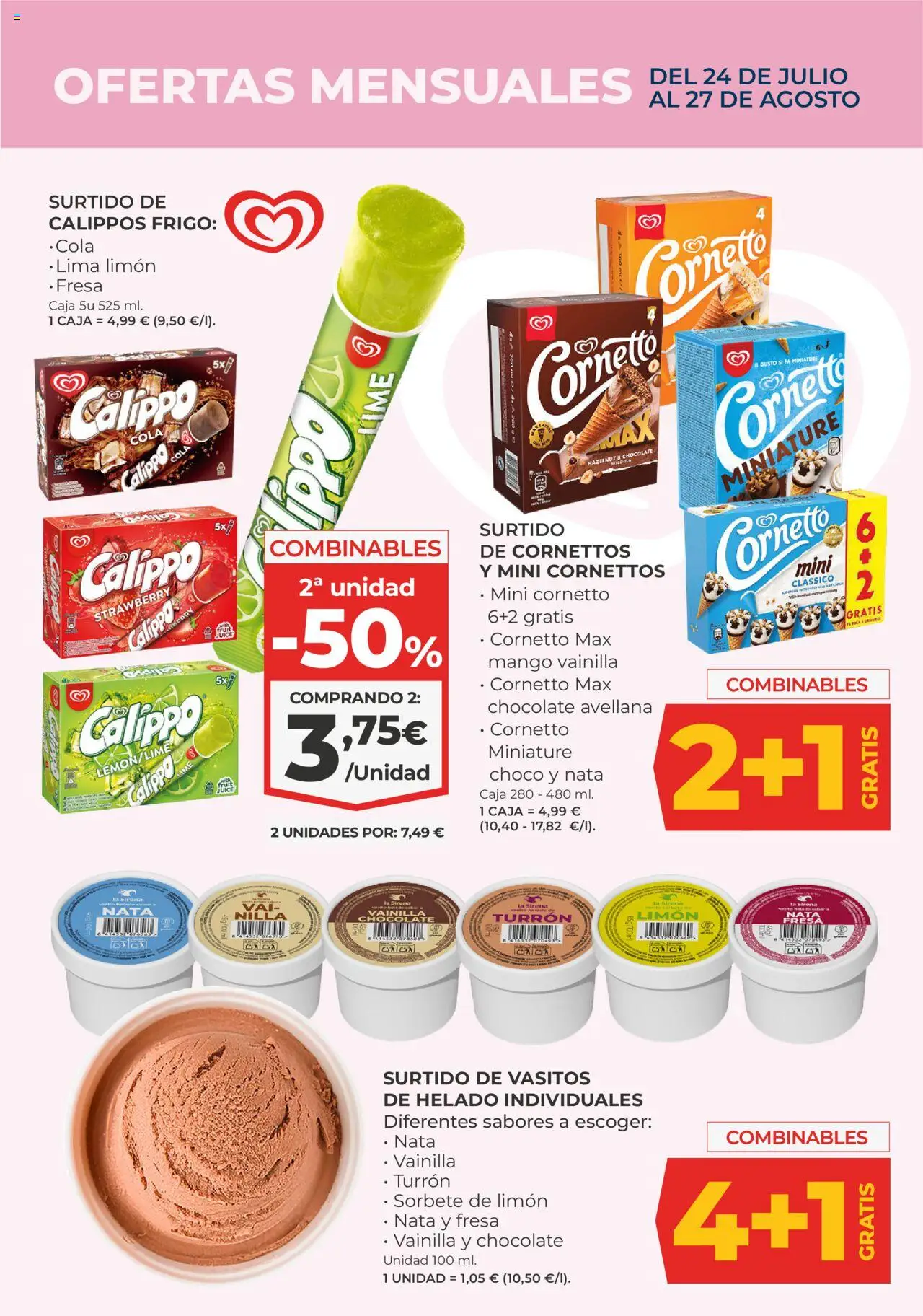 La Sirena - Ibiza │ válido desde el 14.08.2025 | Página: 7 | Productos: Chocolate, Helado, Ρούτερ, Caja