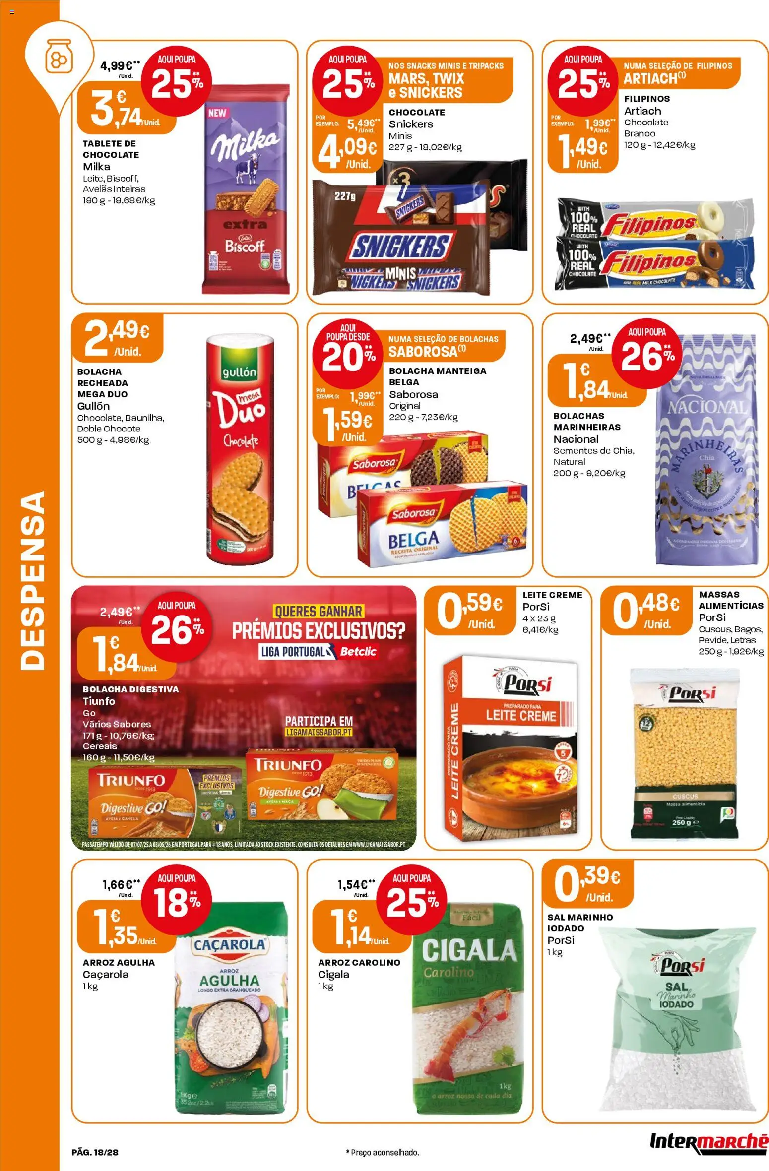 Intermarché Folheto Contact │ válido de 05.03.2026 | Página: 18 | Produtos: Avelãs, Leite, Manteiga, Creme