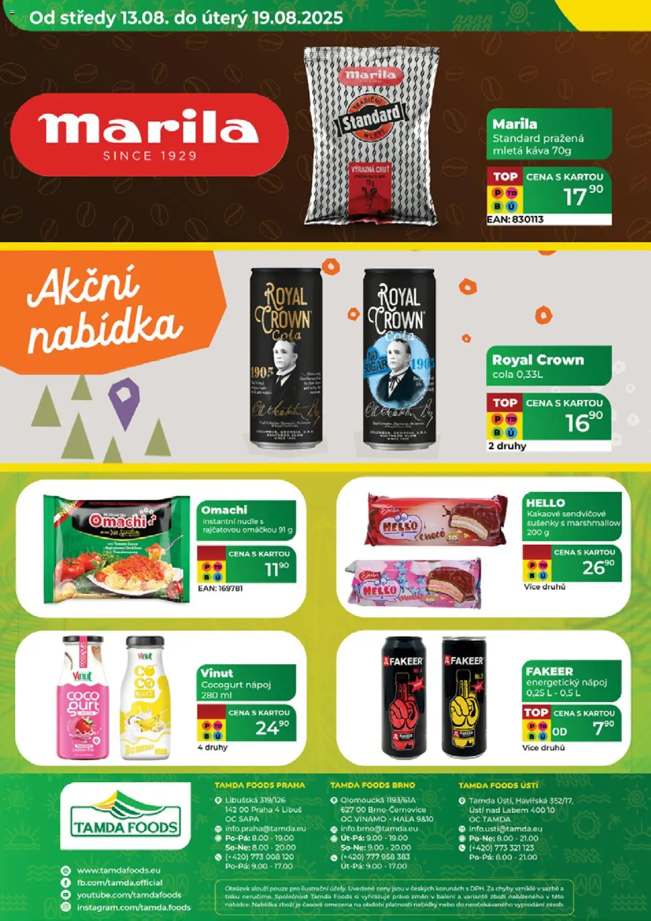 Tamda Foods leták od 13.08.2025 | Strana: 52 | Produkty: Energetický nápoj, Mletá káva, Sušenky, Cola