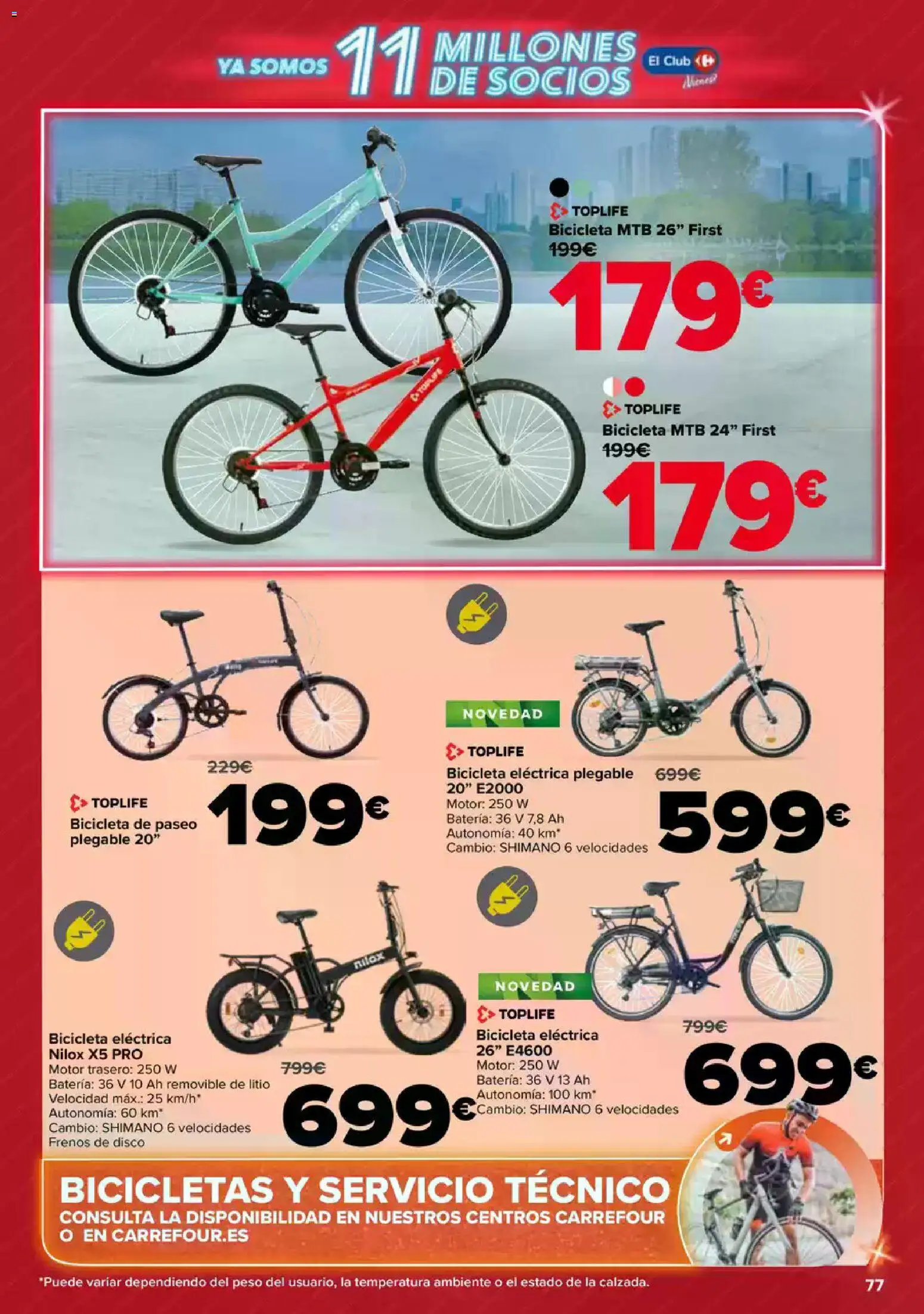 Carrefour folleto │ válido desde el 23.04.2026 | Página: 76 | Productos: Bicicleta, Disco, Peso, Batería