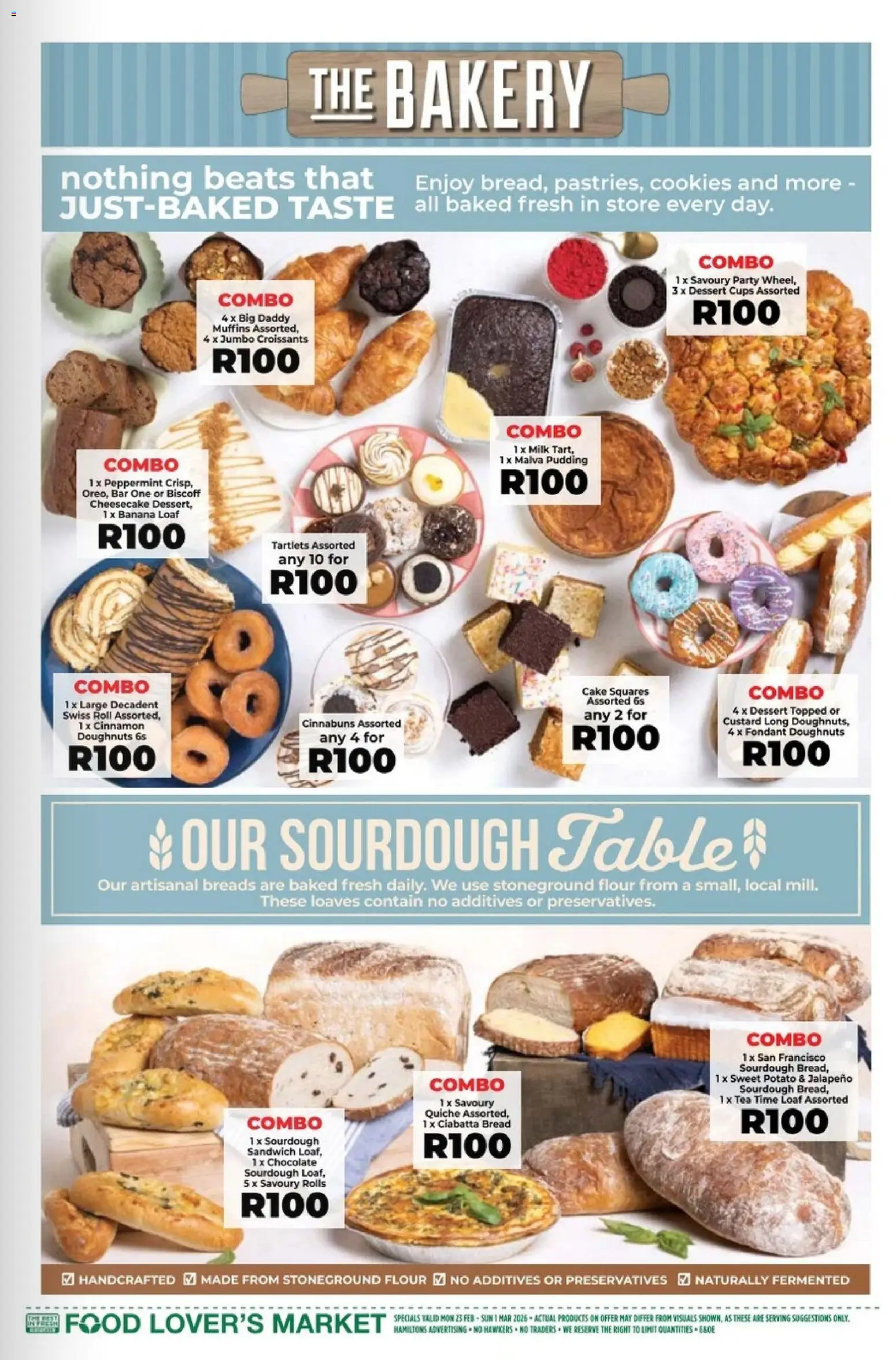 New Food Lover's Market catalogue – valid from 23.02.2026 | Page: 5 | Products: Cake, Custard, Bread, Cookies