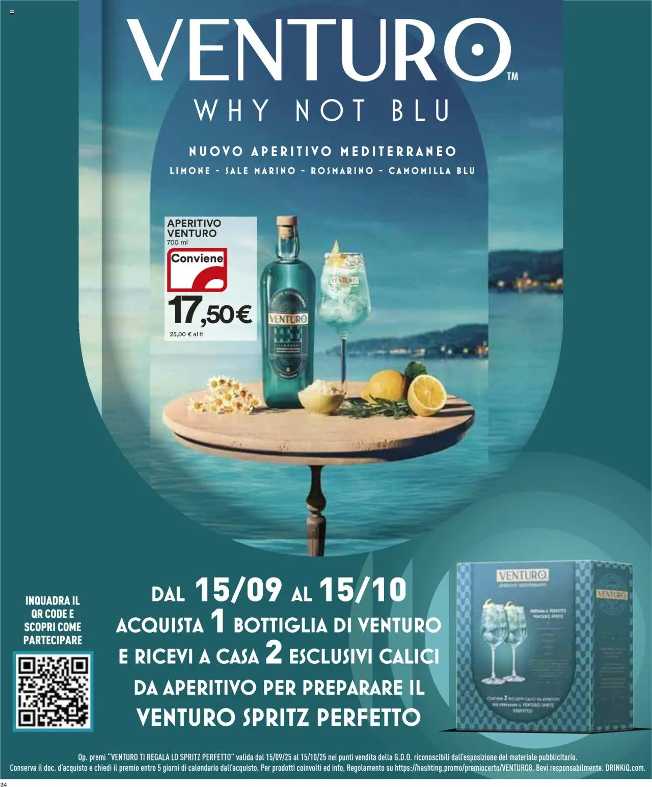 Volantino Ipercoop del 11.09.2025 | Pagina: 34 | Prodotti: Rosmarino, Limone, Bottiglia, Aperitivo