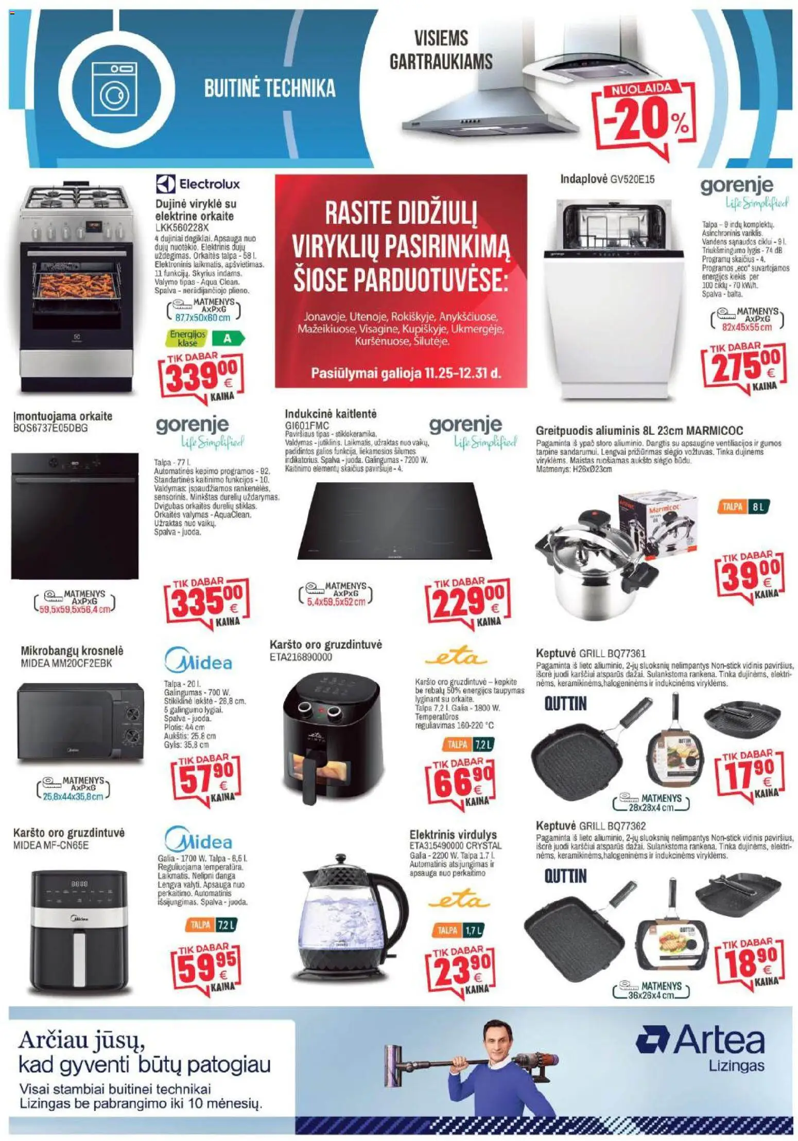 BIKUVA akcijos nuo 25.11.2025 | Puslapis: 14 | Prekių: Keptuvė, Orkaitė, Mikrobangų krosnelė, Indaplovė