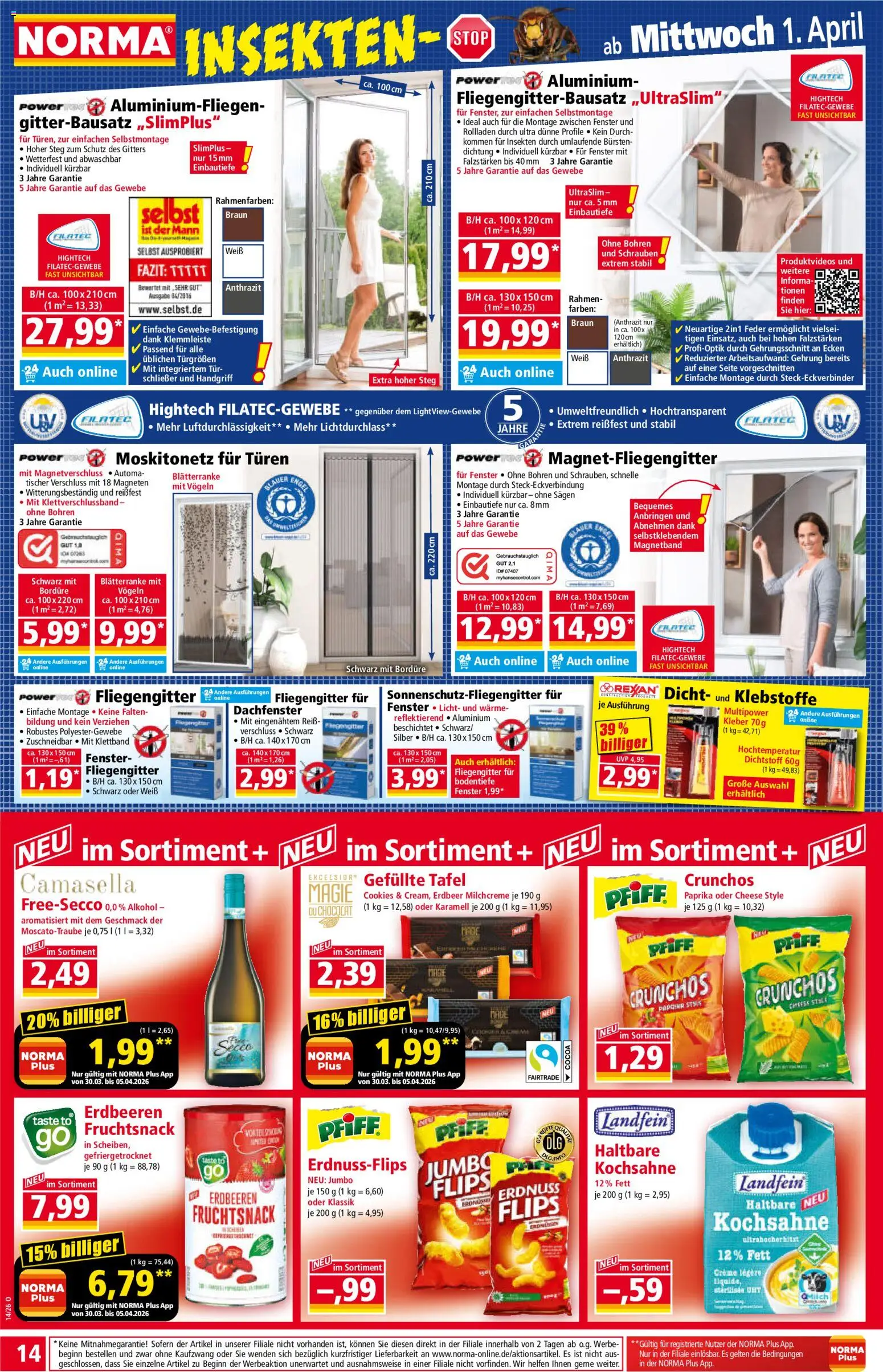 Norma Prospekt 	 – gültig ab 30.03.2026 | Seite: 15 | Produkte: Tür, Creme, Paprika, Erdbeeren