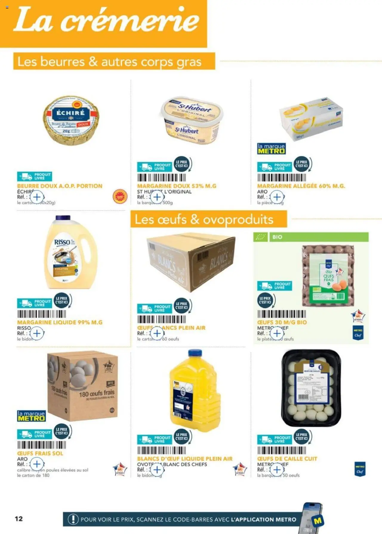 {H1} | Page: 12 | Produits: Beurre, Œufs, Livre, Beurre doux