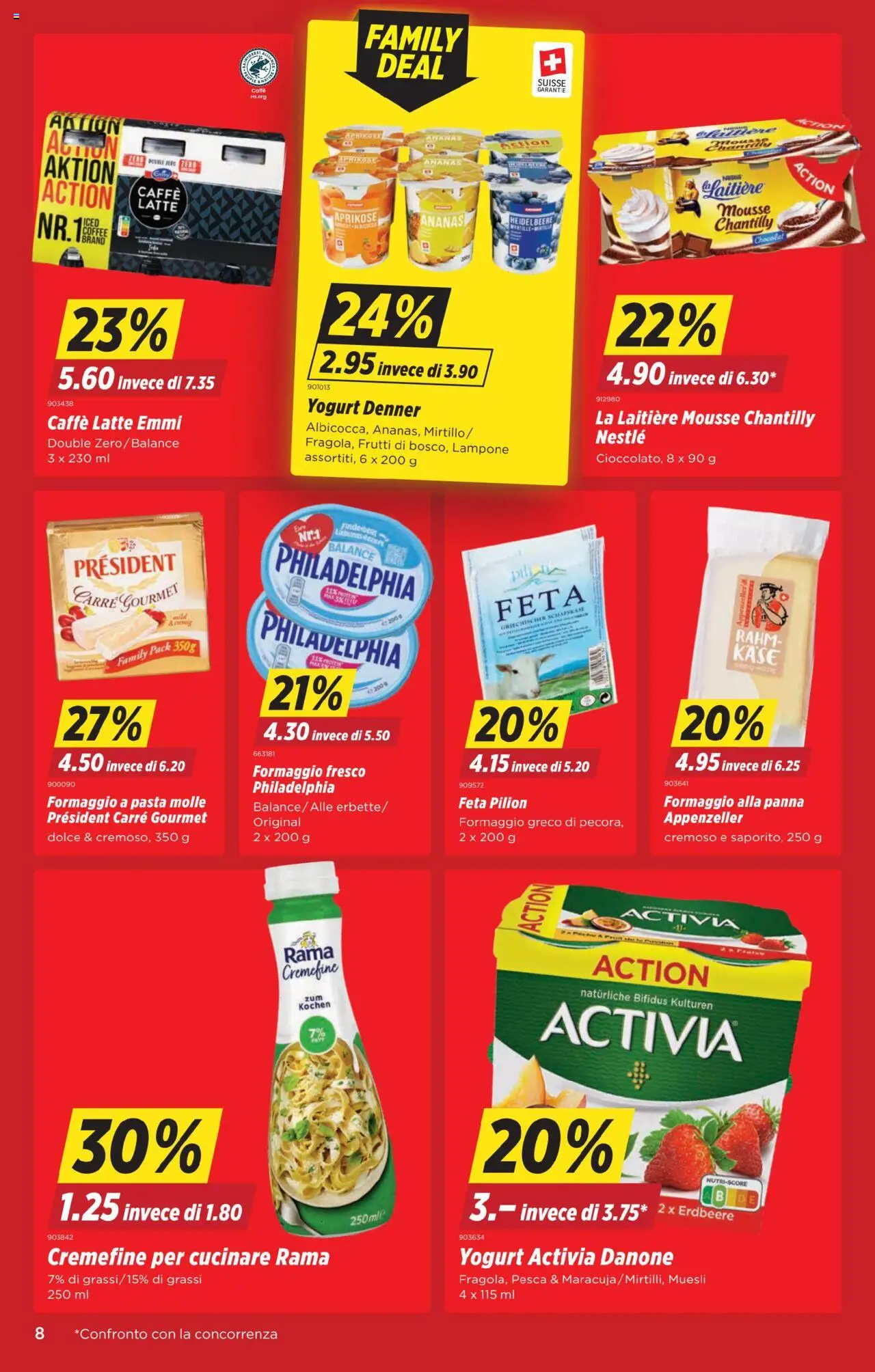 Denner Aktionen IT ab 19.08.2025 | Seite: 8 | Produkte: Feta, Käse, Ananas, Pasta