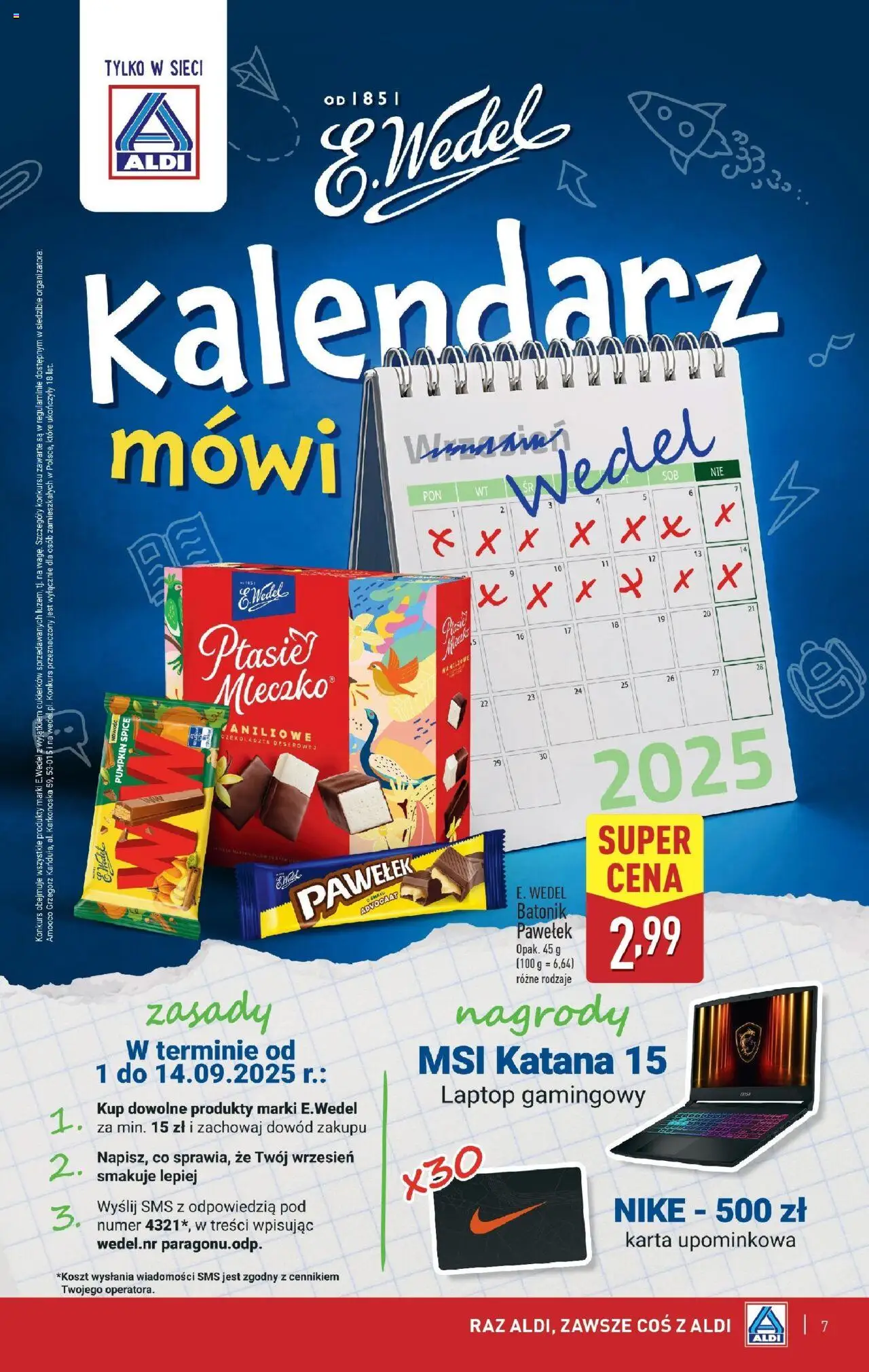 Aldi Gazetka - Okazje na weekend od 04.09.2025 | Strona: 7 | Produkty: Karta, Laptop, Kalendarz
