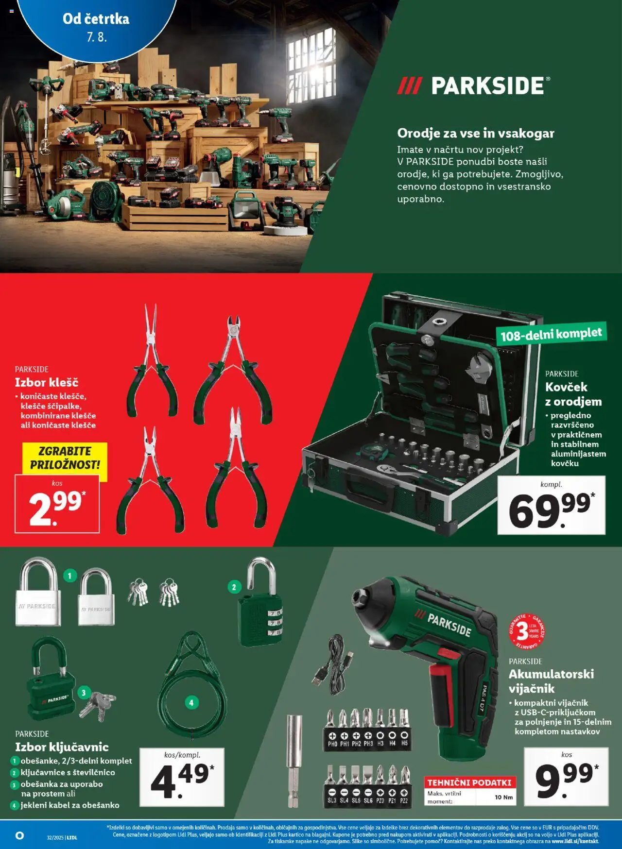 Lidl - Maribor │ velja od 07.08.2025 | Stran: 36 | Izdelki: Kabel, Orodje, Kovcek, Pas