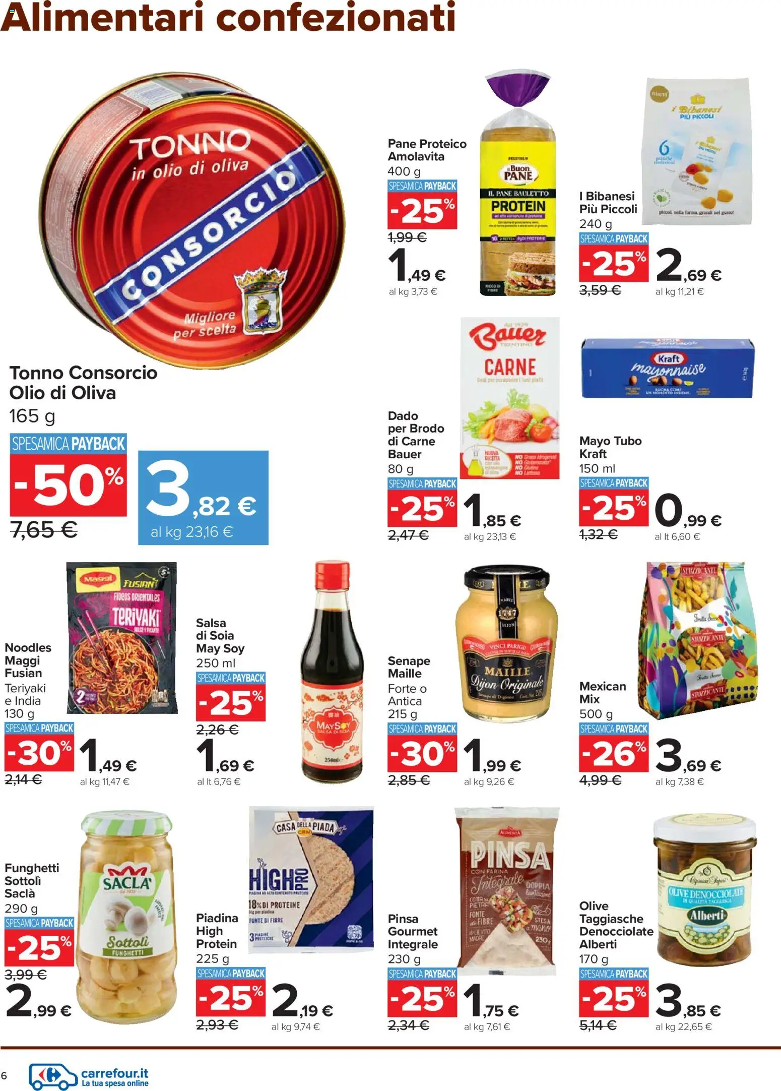 Volantino Carrefour del 30.10.2025 | Pagina: 6 | Prodotti: Olio, The, Tonno, Senape