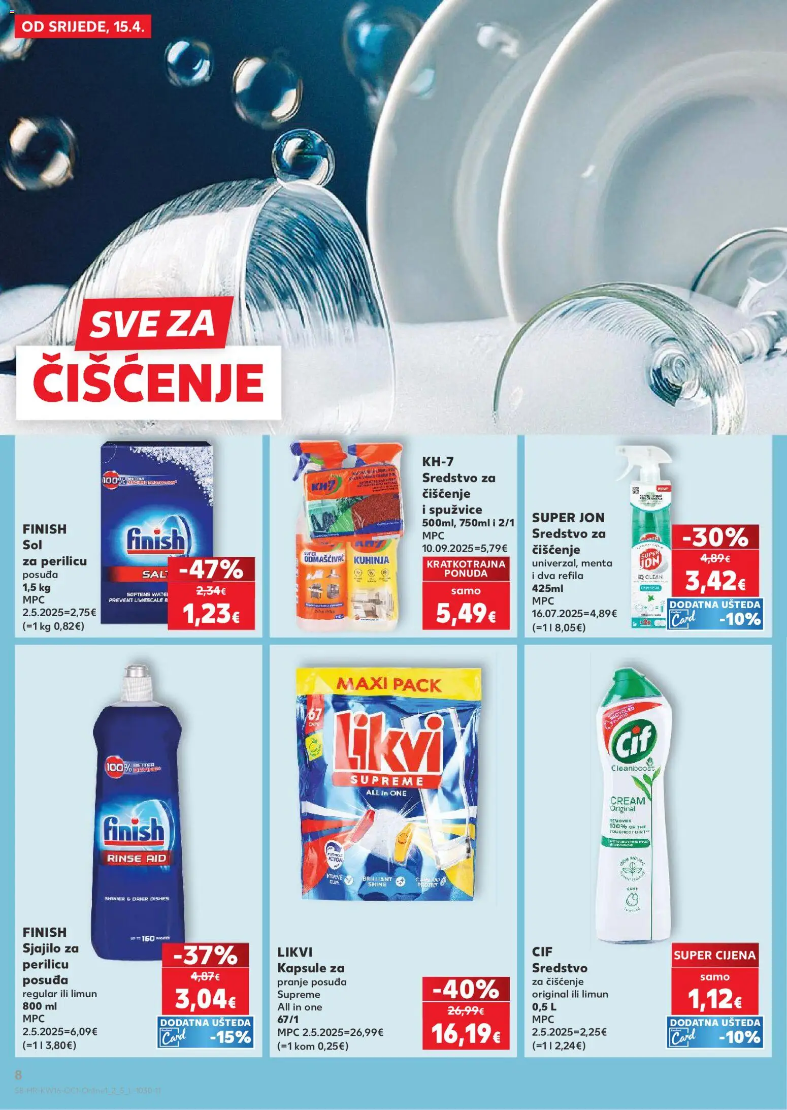 Kaufland katalog | vrijedi od 15.04.2026 | Stranica: 8 | Proizvodi: Sol, Limun, Finish, Kuhinja