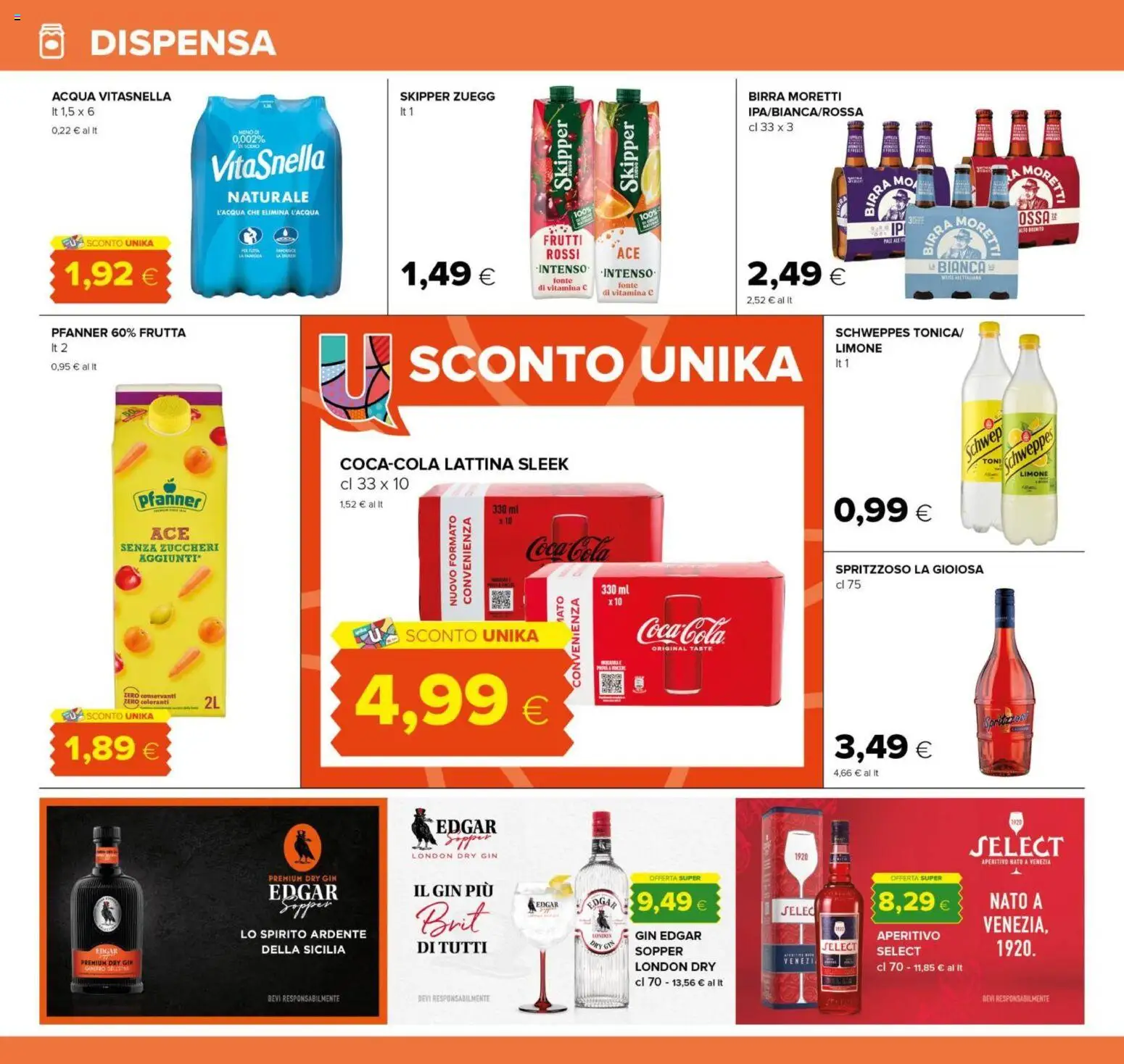 Volantino Oasi del 21.11.2025 | Pagina: 24 | Prodotti: Birra, Limone, Birra Moretti, Coca Cola