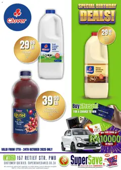 Super Save specials catalogue – valid from 17.10.2025 | Page: 11 | Products: Milk, Juice, Cream, Fruit