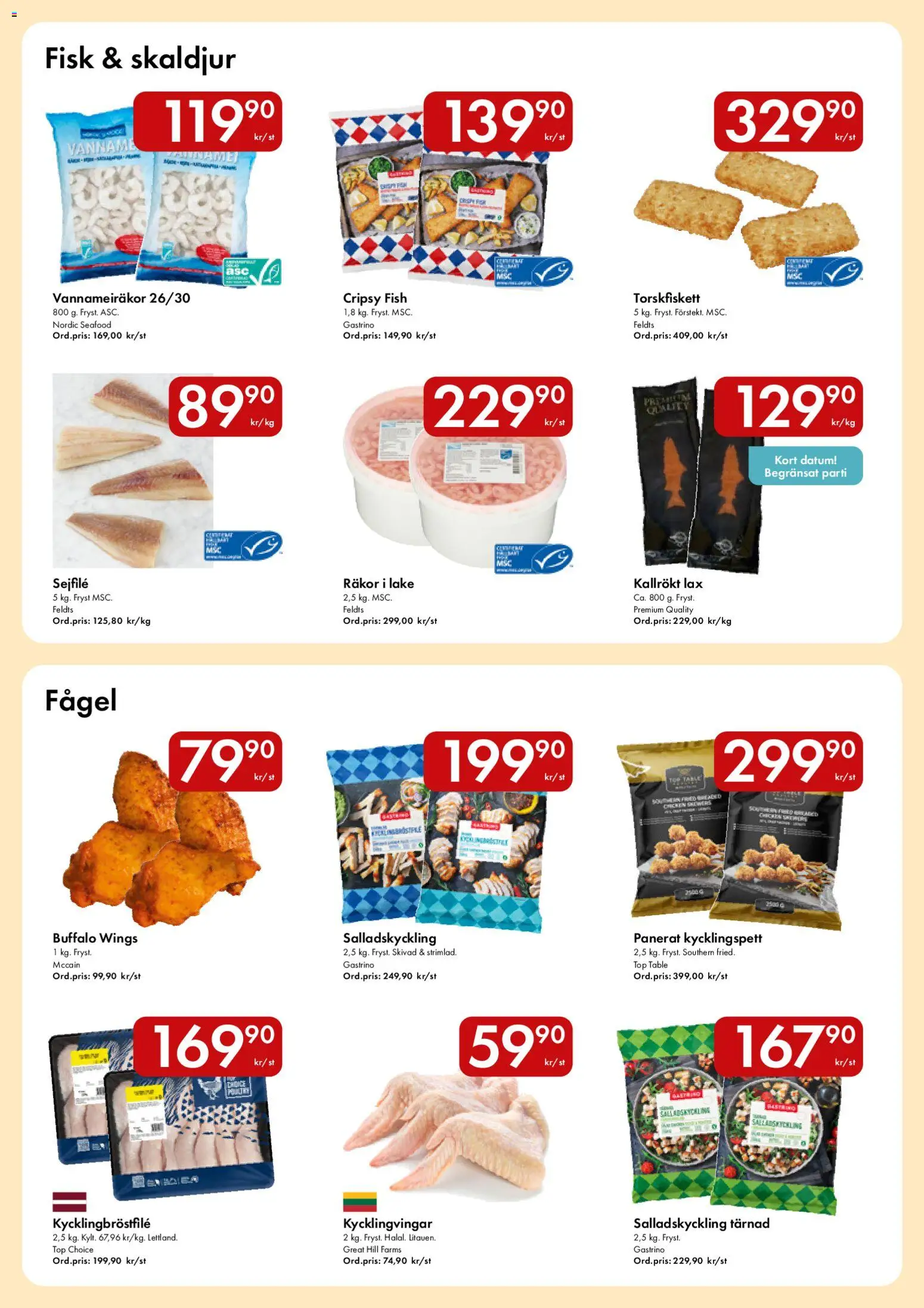 Snabbgross reklamblad aktuell från 18.02.2026 | Sida: 3 | Produkter: Räkor, Lax