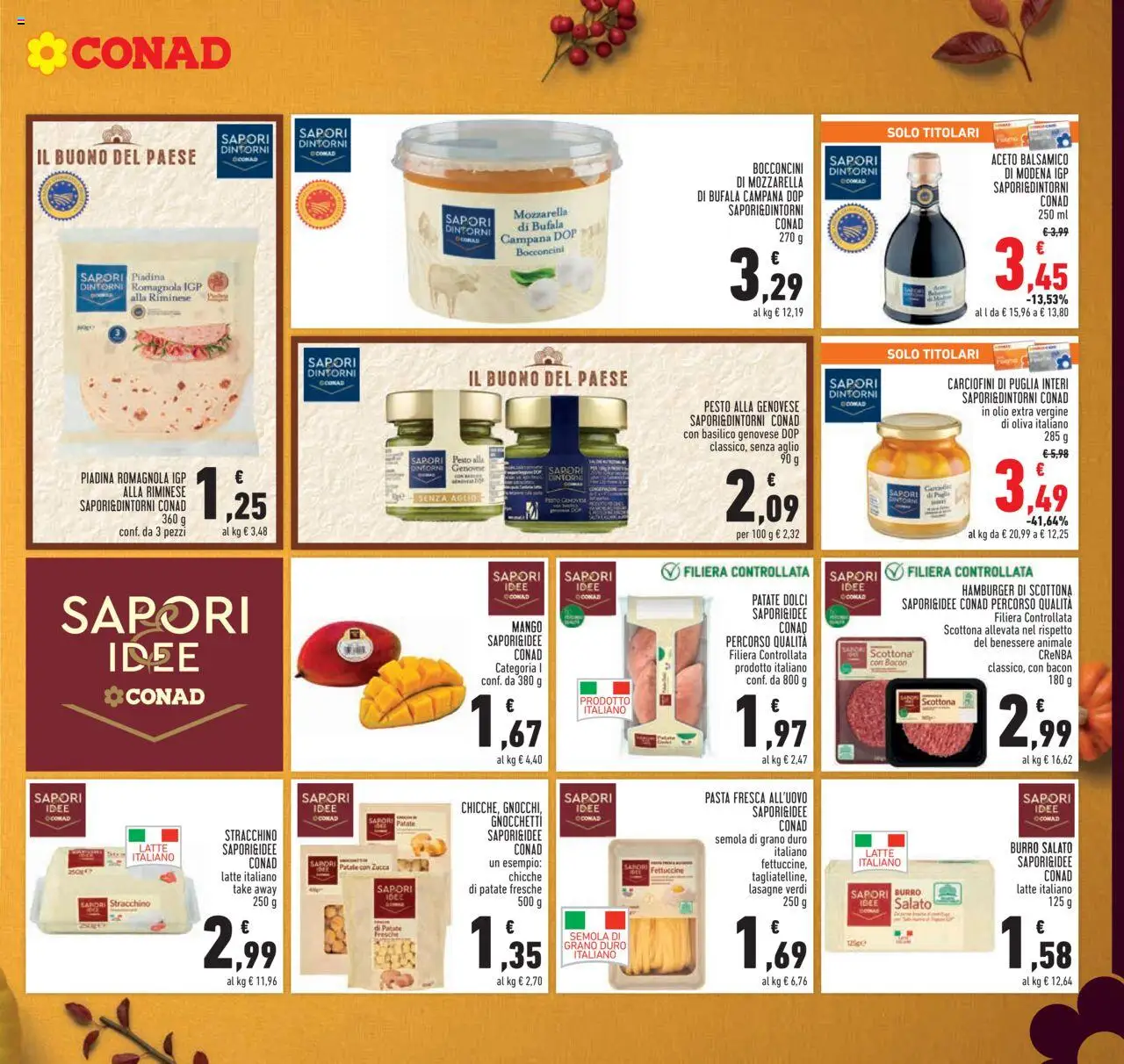 Volantino Conad del 11.09.2025 | Pagina: 11 | Prodotti: Aglio, Basilico, Stracchino, Hamburger
