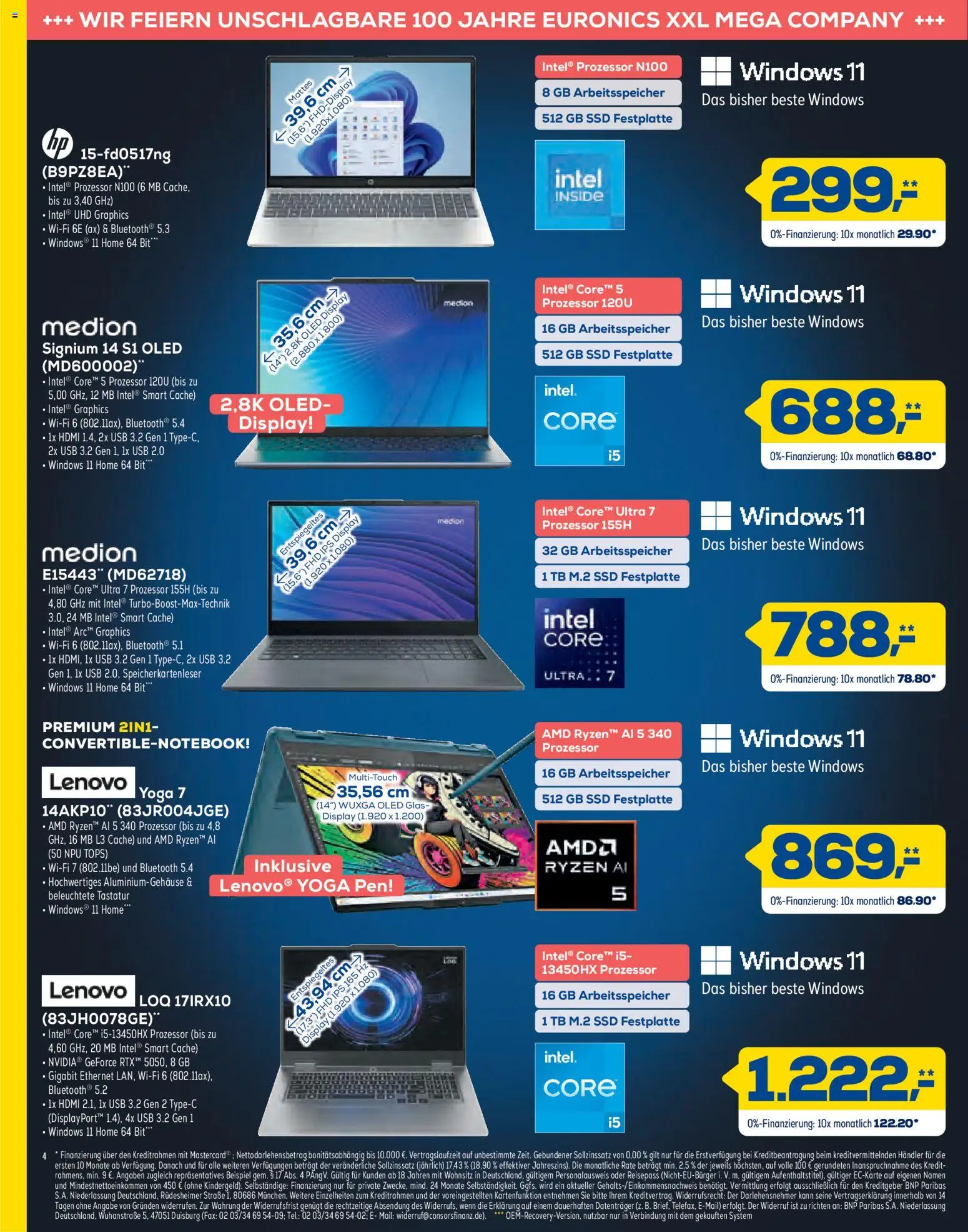 Euronics - Black Friday – gültig ab 19.11.2025 | Seite: 4 | Produkte: Lenovo, USB, Tastatur
