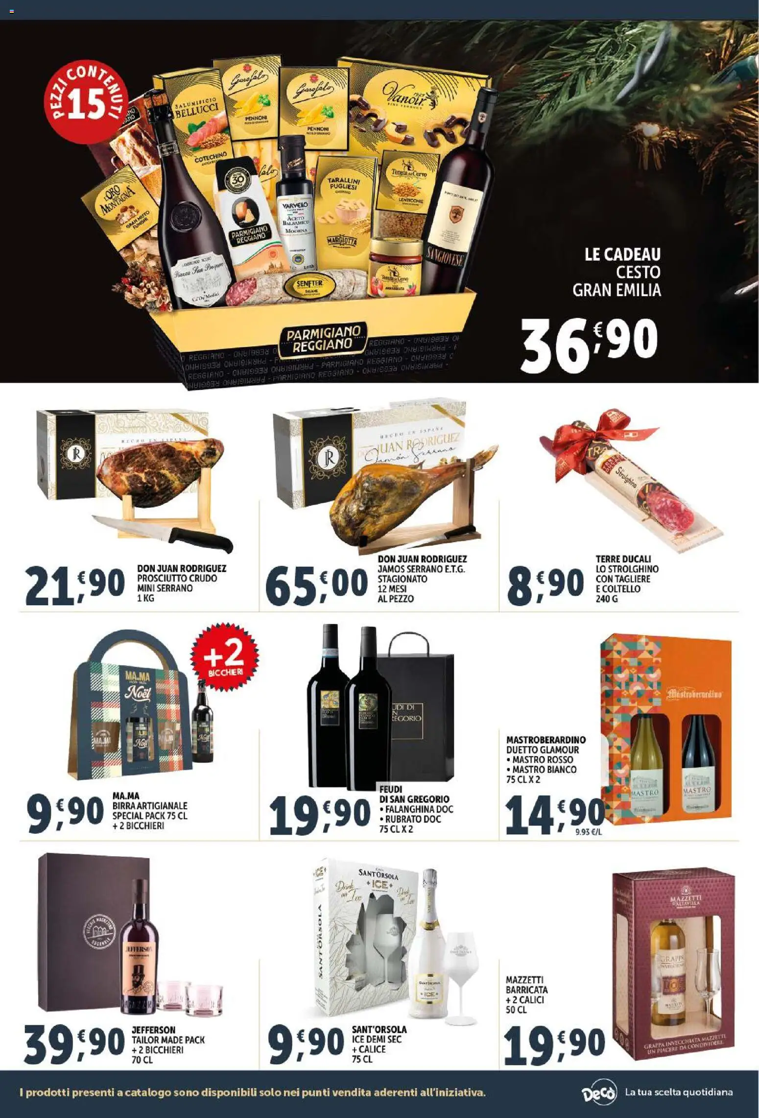 Volantino Decò del 15.12.2025 | Pagina: 9 | Prodotti: Prosciutto Crudo, Prosciutto, Tagliere, Parmigiano reggiano