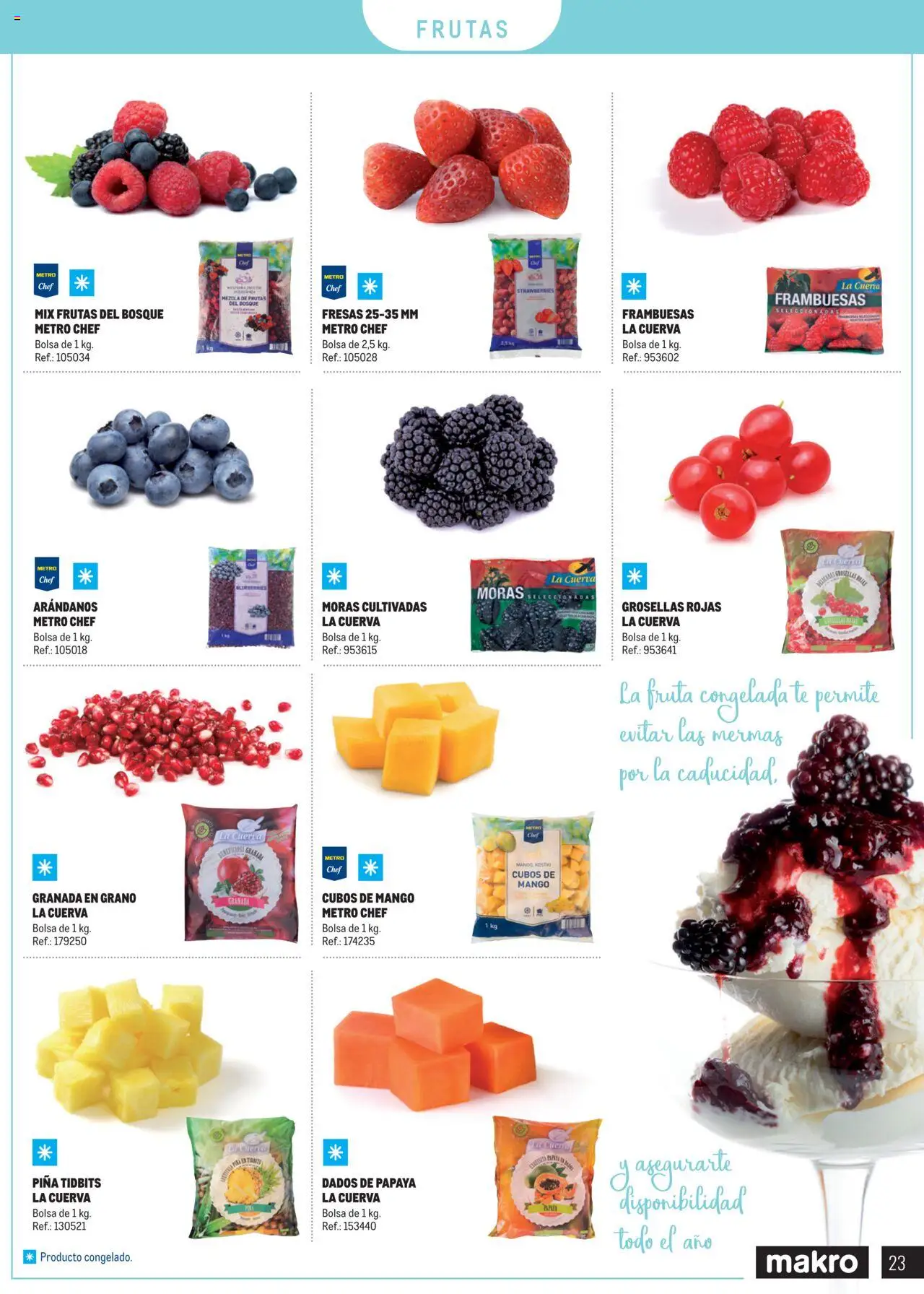 Makro - Especial Postres │ válido desde el 04.03.2025 | Página: 23 | Productos: Piña, Fresas, Té, Bolsa