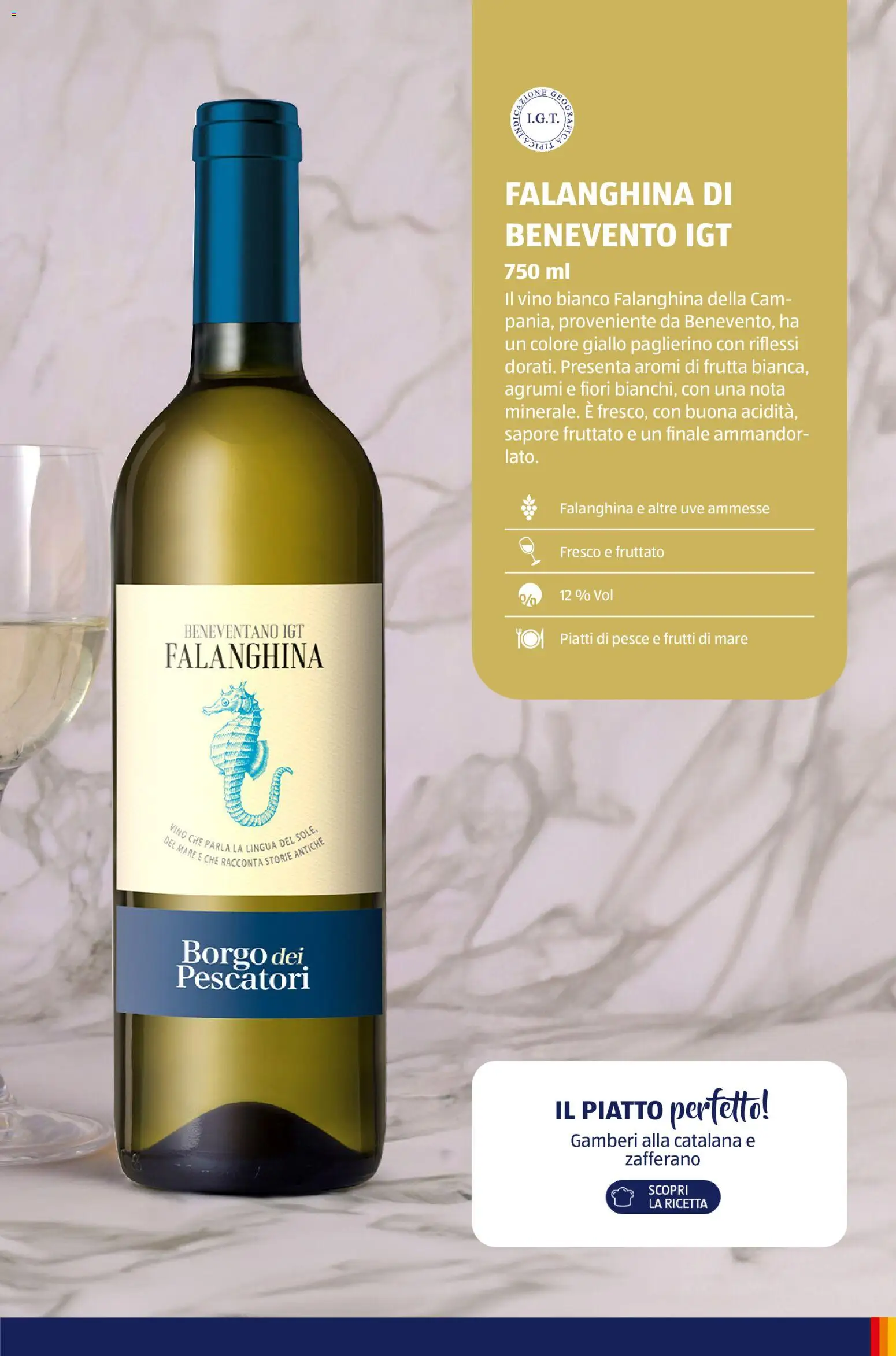 Volantino Aldi del 12.01.2026 | Pagina: 45 | Prodotti: Gamberi, Frutta, Frutti di mare, Vino bianco