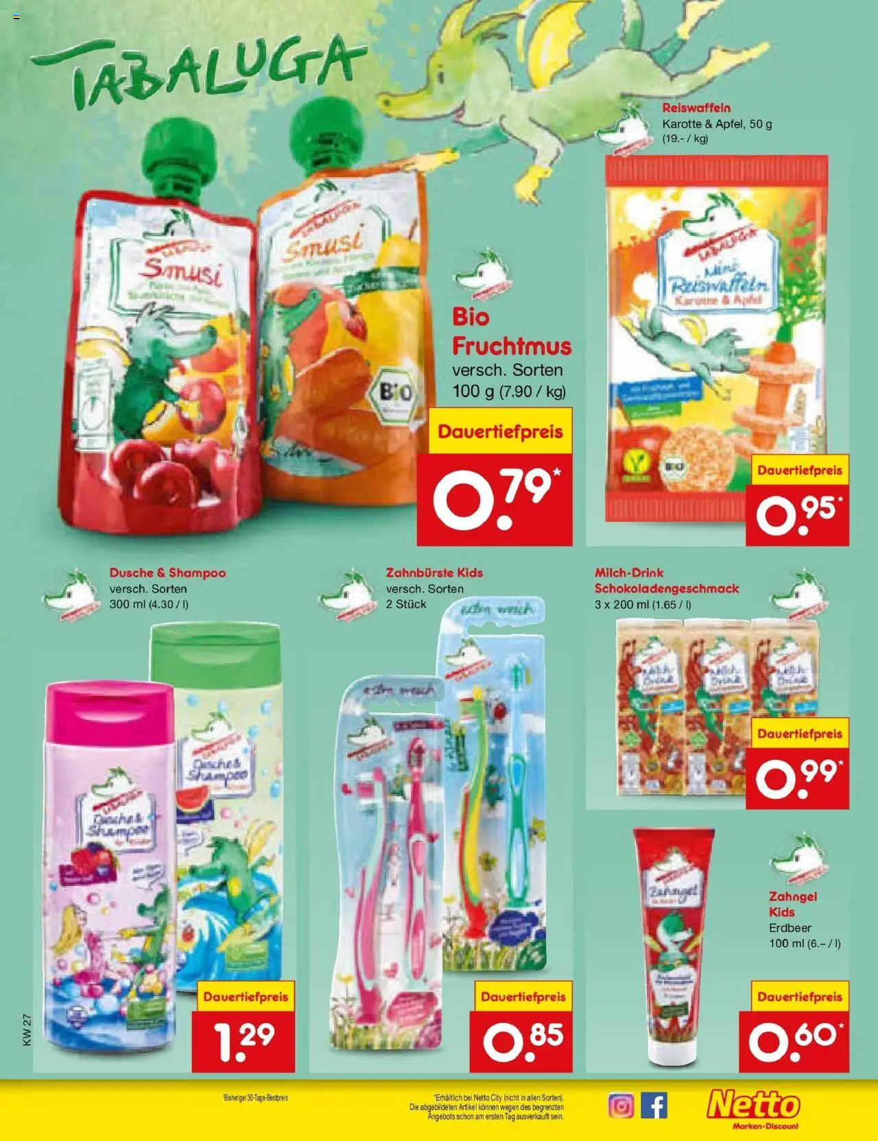 Netto Marken-Discount prospekt Amberg	 - gültig ab dem 29.06.2025 | Seite: 43 | Produkte: Dusche, Äpfel, Shampoo, Zahnbürste